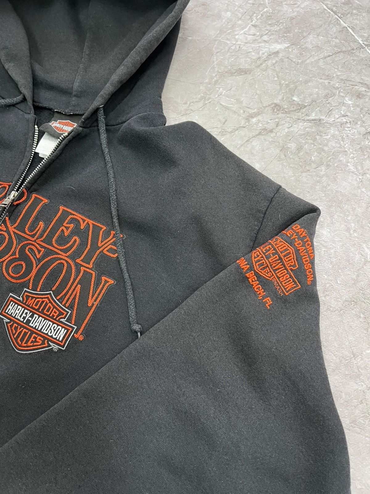 Harley Davidson × Japanese Brand Vintage Y2K BOXY Harley Davidson Printed zip up Hoodie Size US L / EU 52-54 / 3 - 8 Thumbnail