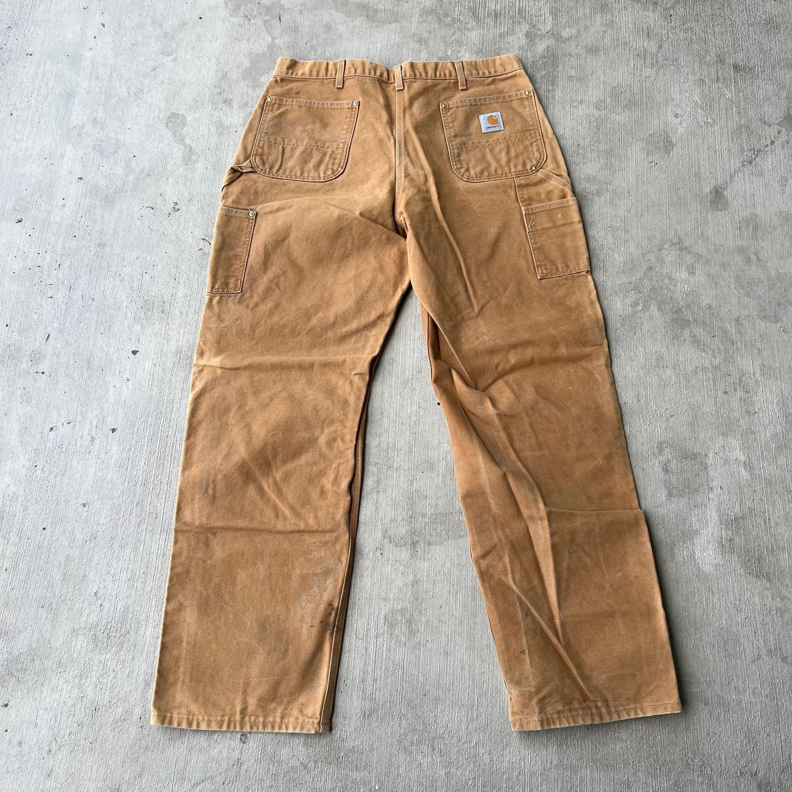 Carhartt × Vintage Carhartt brown faded double knee work wear carpenter pants Size US 36 / EU 52 - 5 Thumbnail