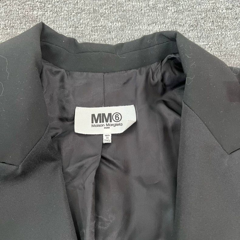 Maison Margiela Maison Margiela Deconstructed Black Suit Jacket with Leathe Size S / US 4 / IT 40 - 5 Thumbnail