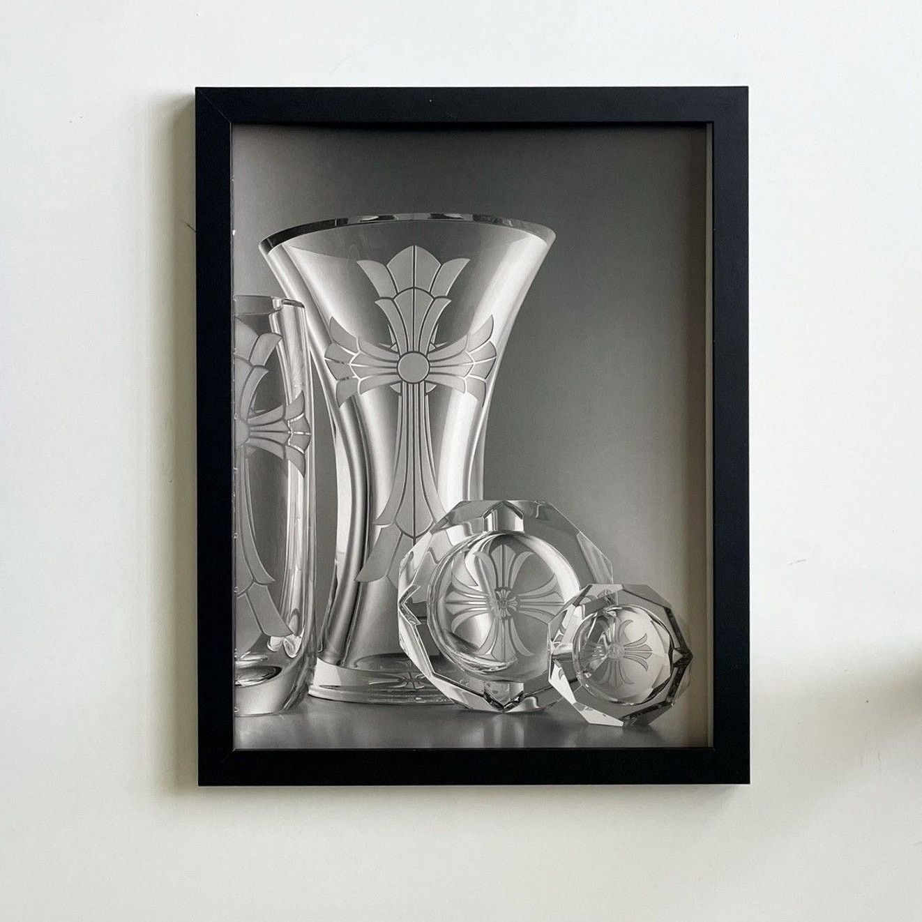 Chrome Hearts × Vintage Chrome Hearts Baccarat glass cup photo Poster framed 9x11 Size ONE SIZE - 1 Thumbnail
