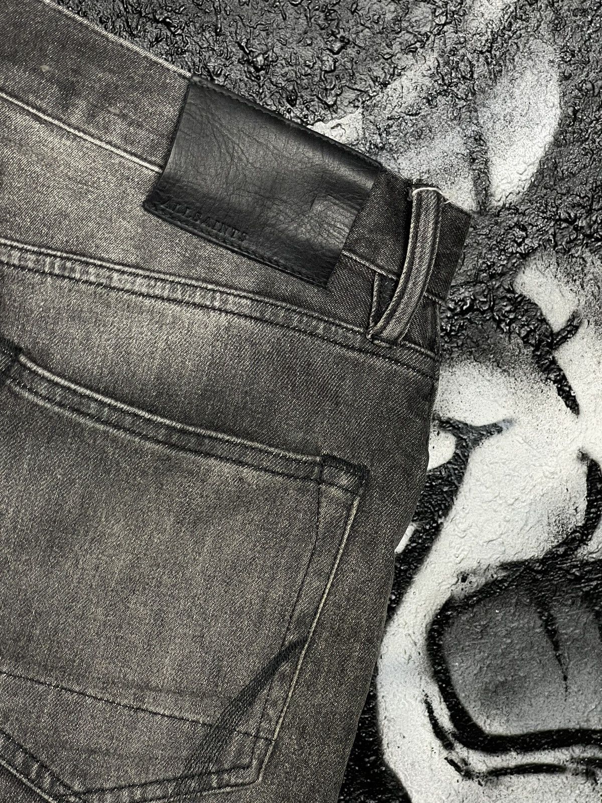 Allsaints Allsaints Rex Damaged Slim Fit Jeans Men’s Size 30 Size US 30 / EU 46 - 15 Thumbnail