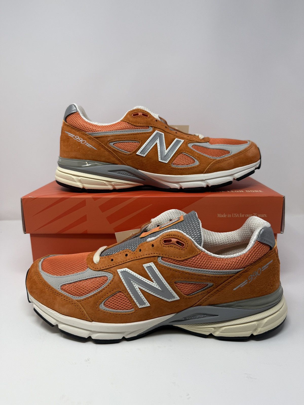 New Balance New Balance 990 v4 MiUSA Aime Leon Dore Red Clay Size 10 Size US 10 / EU 43 - 1 Thumbnail