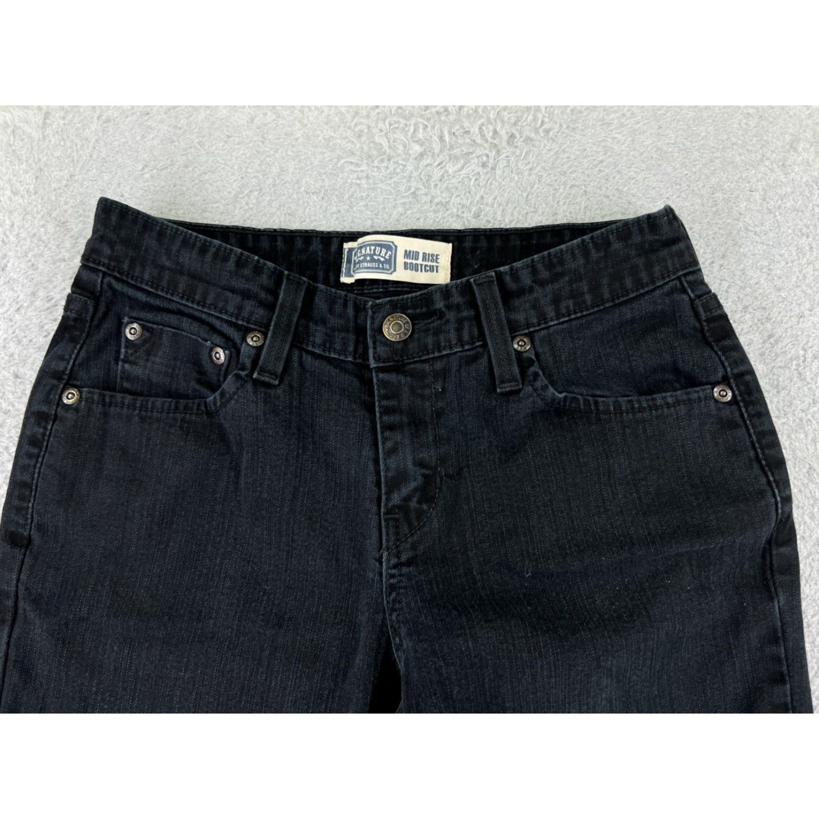 Levi's Levis Jeans Womens 4 Black Denim Boot Cut Mid Rise Cotton Blend 26x28 Size 27" / US 4 / IT 40 - 4 Thumbnail