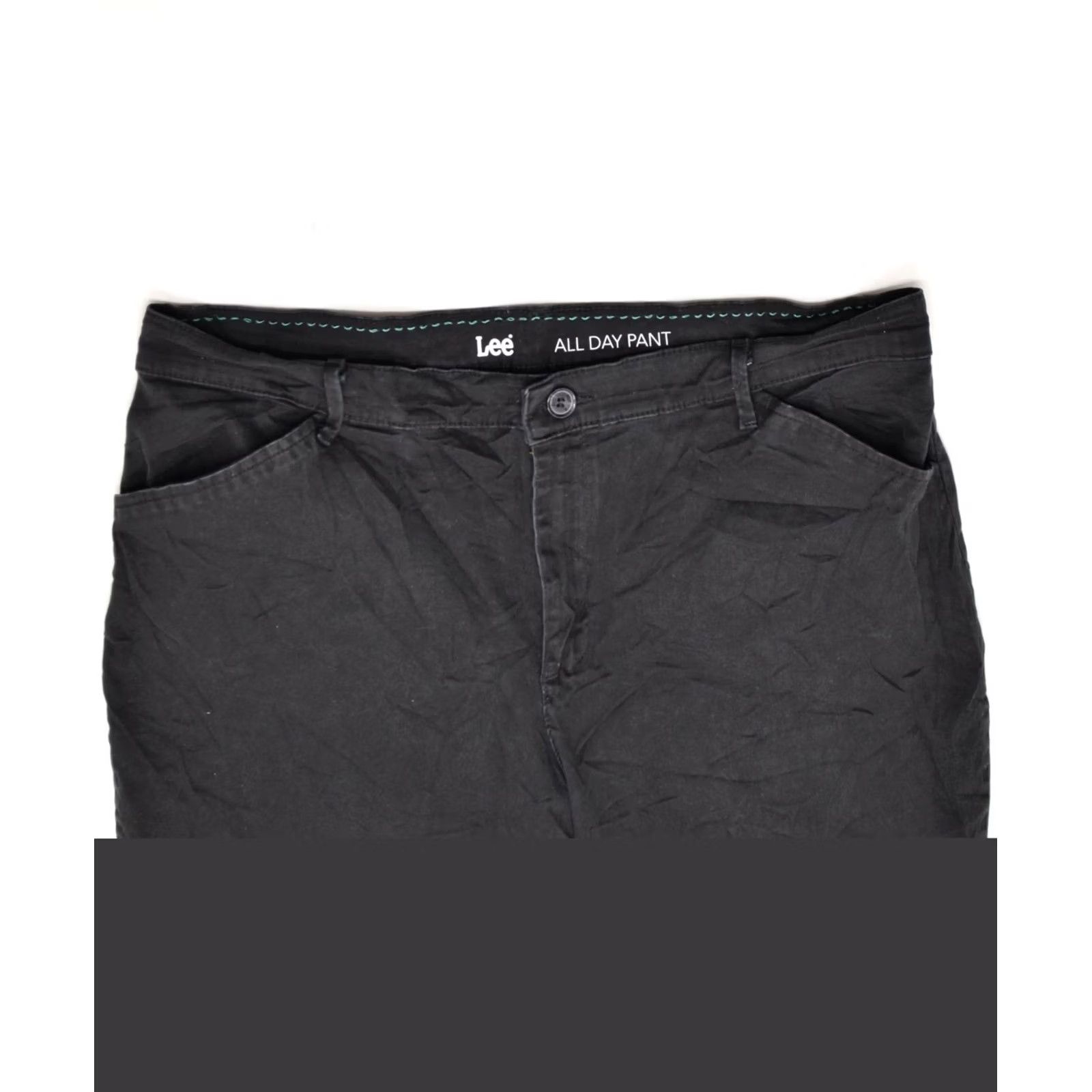 Lee LEE Womens Petite Straight Chino Trousers US 16 XL W34 L25 Black Cotton FM06 Size 40" / US 18 - 4 Thumbnail