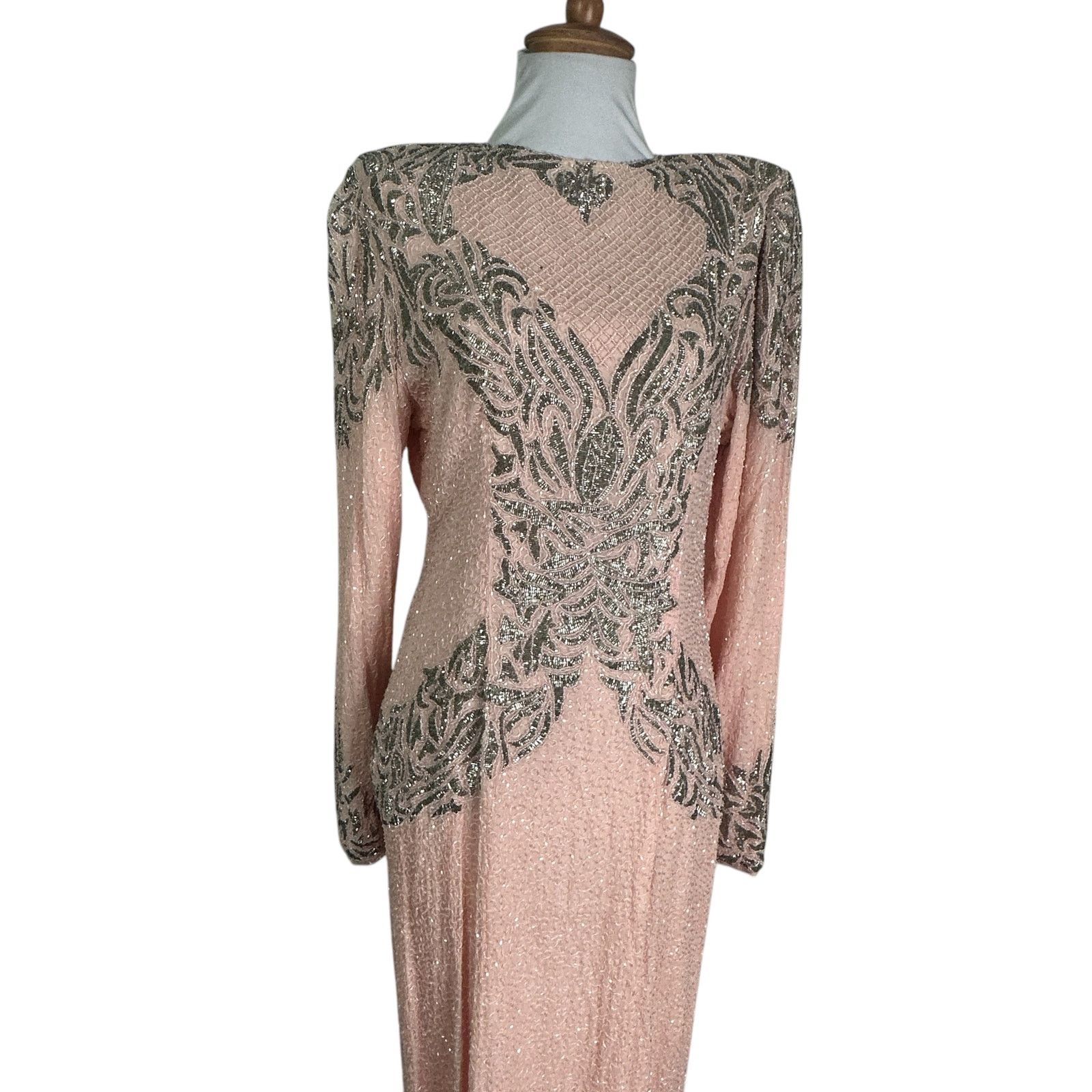 Vintage Vintage NWT deadstock Full Length Pink Formal Gown Dress M Size M / US 6-8 / IT 42-44 - 3 Thumbnail