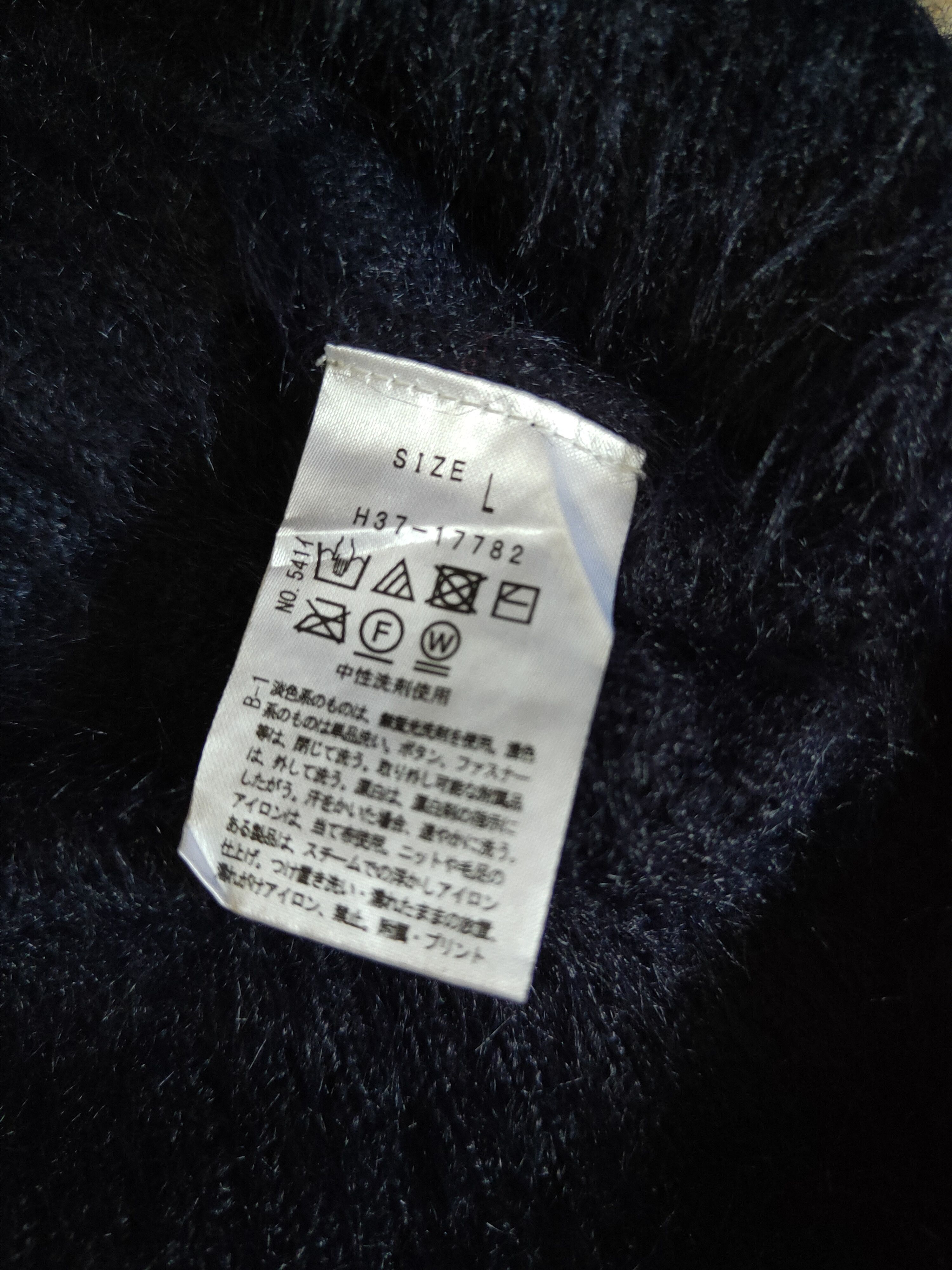 Homespun Knitwear Emporium Navy Shag Shaggy Fur Mohair Knitwear #S2168 Size L / US 10 / IT 46 - 12 Thumbnail