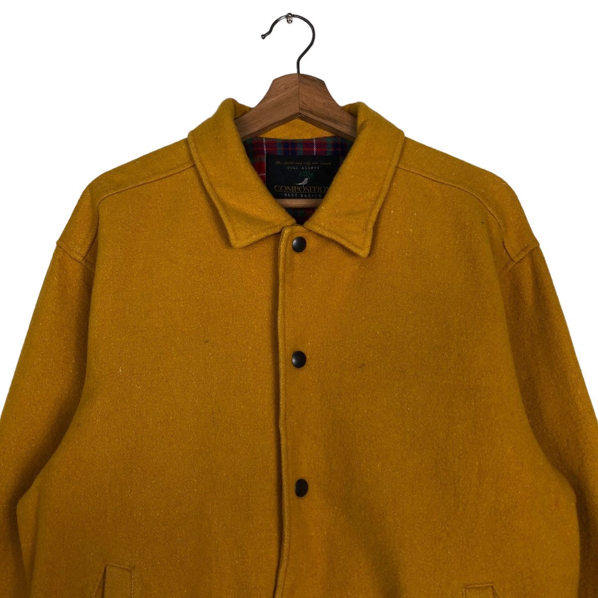 Japanese Brand Vintage Wool Bomber Jacket Sole Agents Tartan Design Lining Size US L / EU 52-54 / 3 - 3 Thumbnail