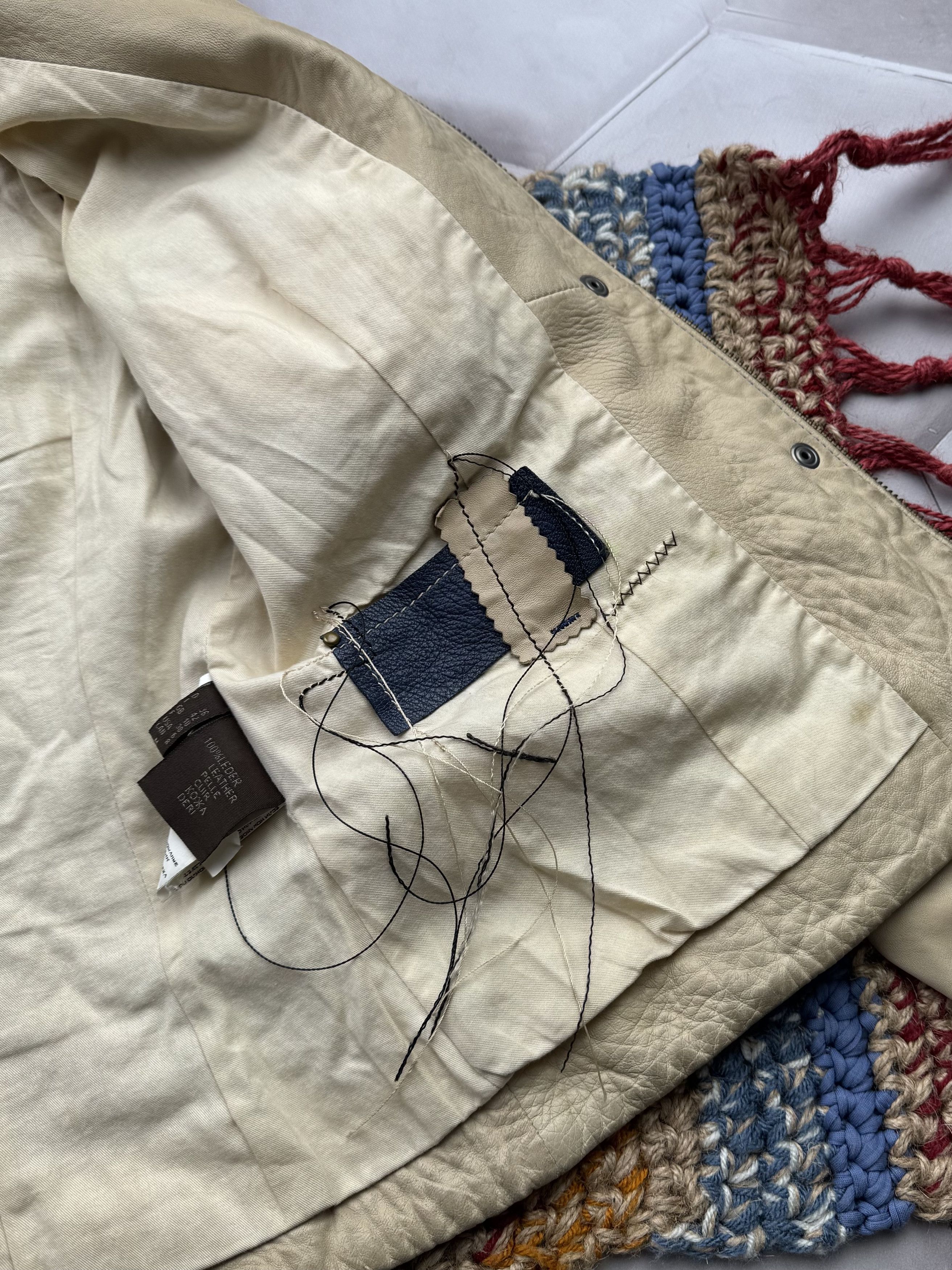 Vintage Vintage Leather Jacket With Zipper (E4) Size M / US 6-8 / IT 42-44 - 8 Thumbnail