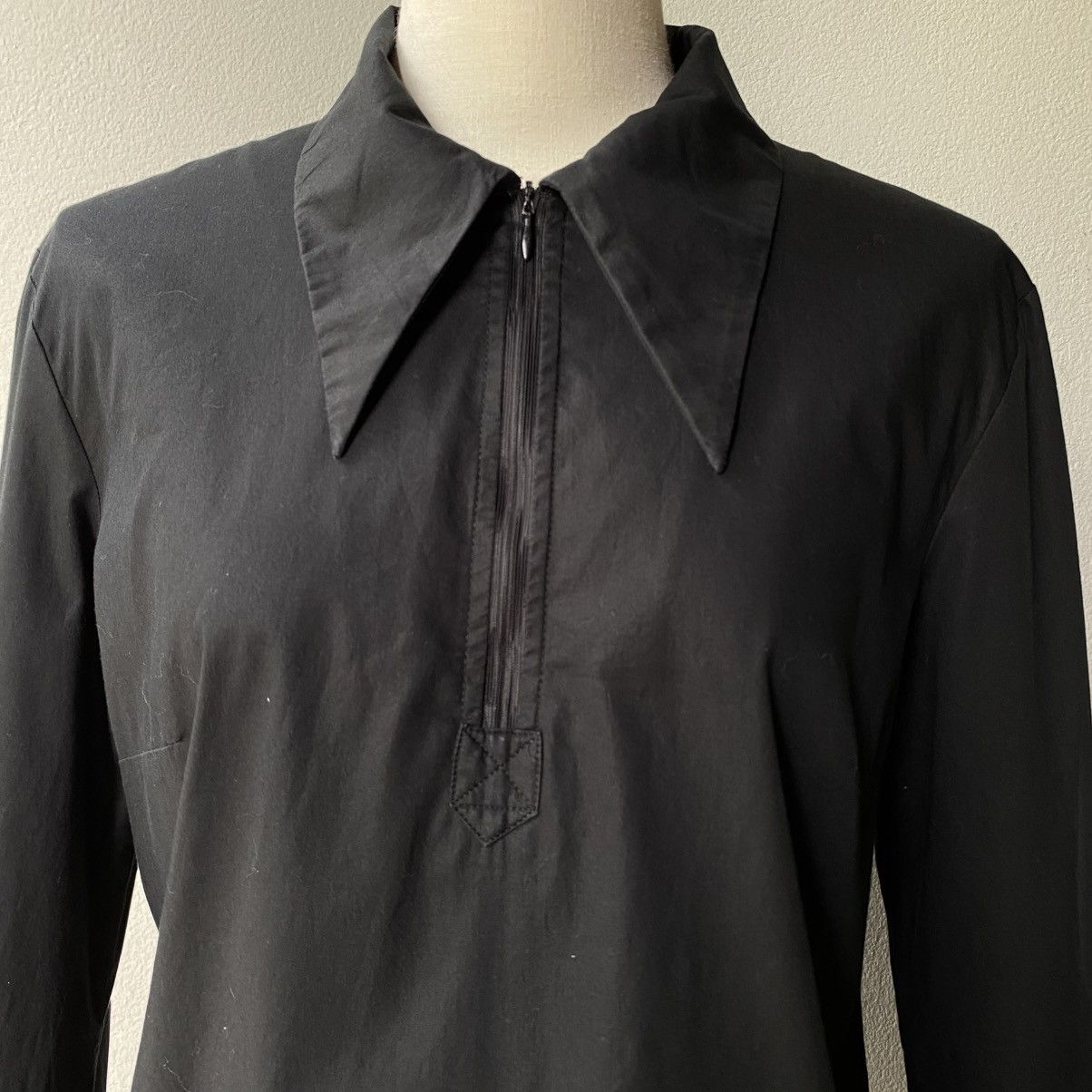 Cop Copine COP. COPINE Black Zip-Collar Blouse Size XS / US 0-2 / IT 36-38 - 9 Thumbnail