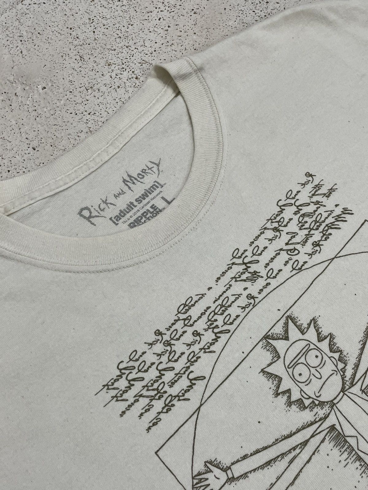 Ripple Junction Rare Rick Morty Vitruvian Rick Leonardo Da Vinci Art Tee Size US L / EU 52-54 / 3 - 6 Thumbnail