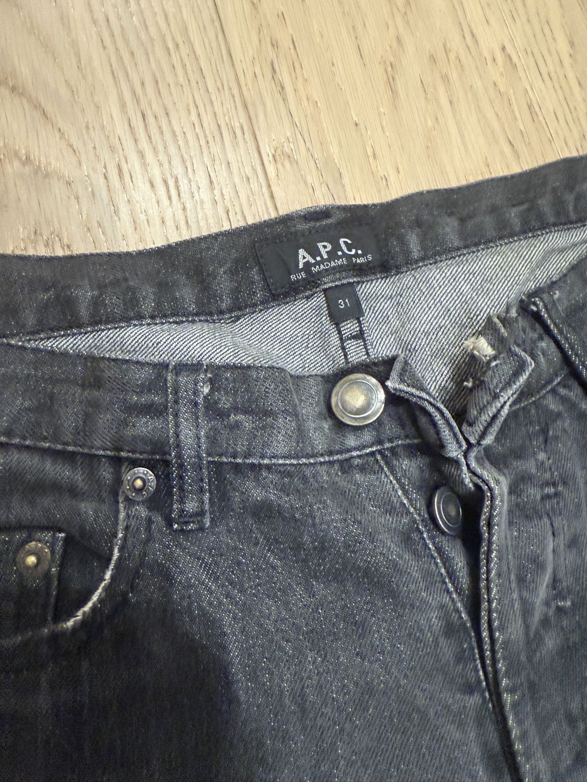 A.P.C. Distressed APC Black Jeans Size US 31 - 3 Thumbnail