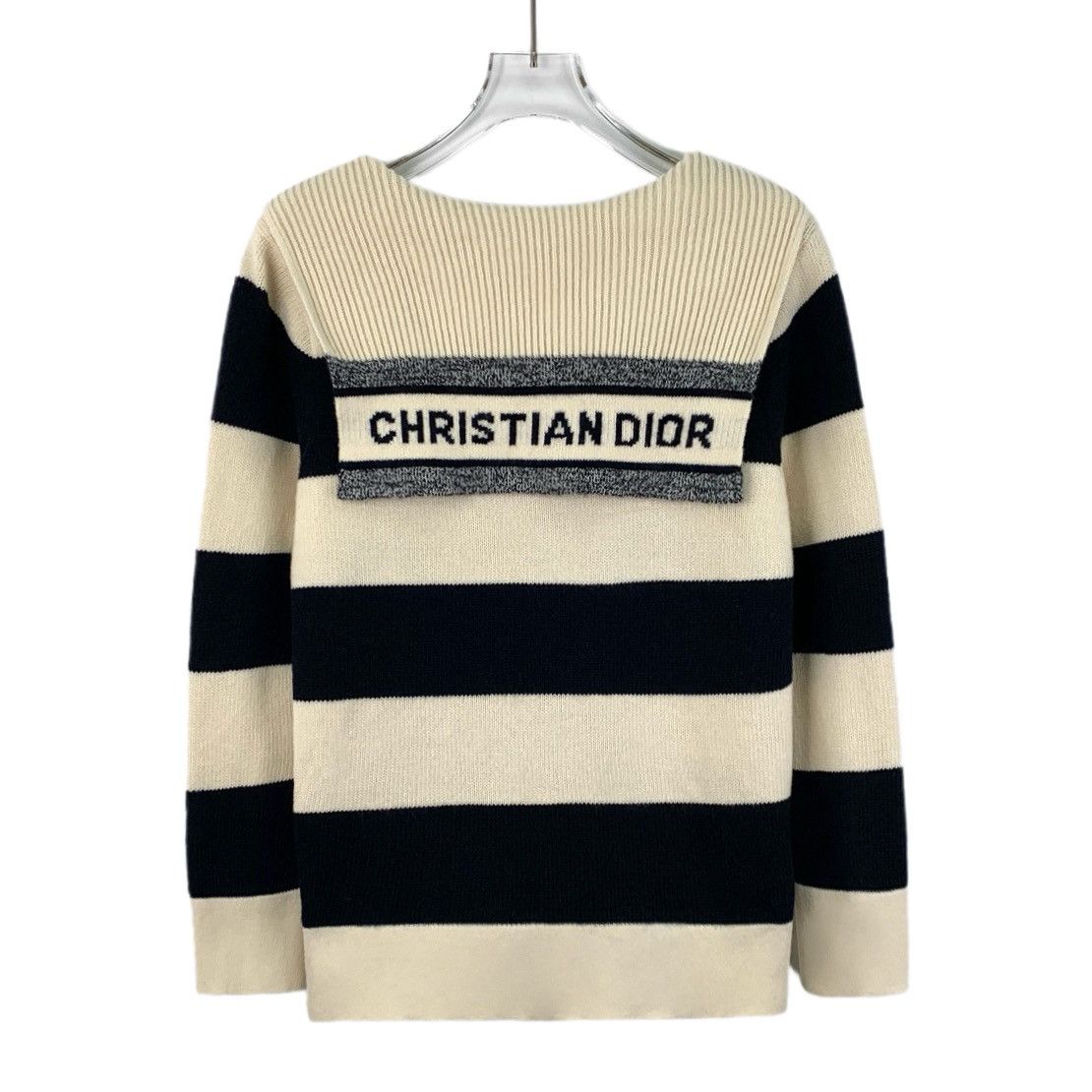 Dior Dior Colorblocked Striped Wool V-Neck Sweatshirt Size S / US 4 / IT 40 - 2 Thumbnail