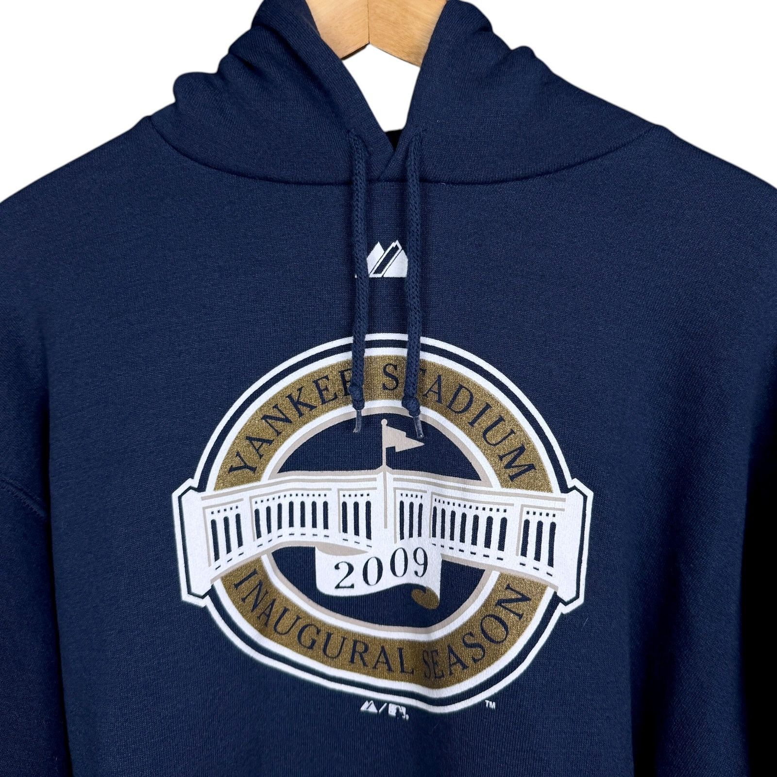 Majestic New York Yankees Stadium Men Large Majestic 2009 Navy Hoodie Size US L / EU 52-54 / 3 - 5 Thumbnail