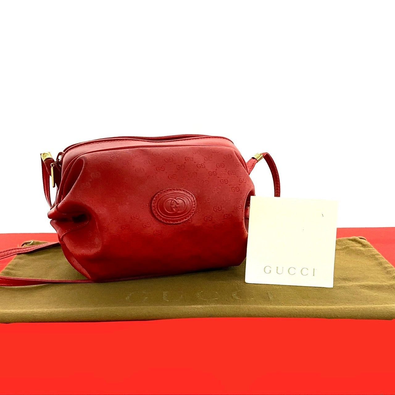 Gucci Gucci Shoulder Bag Red Leather Size ONE SIZE - 1 Thumbnail
