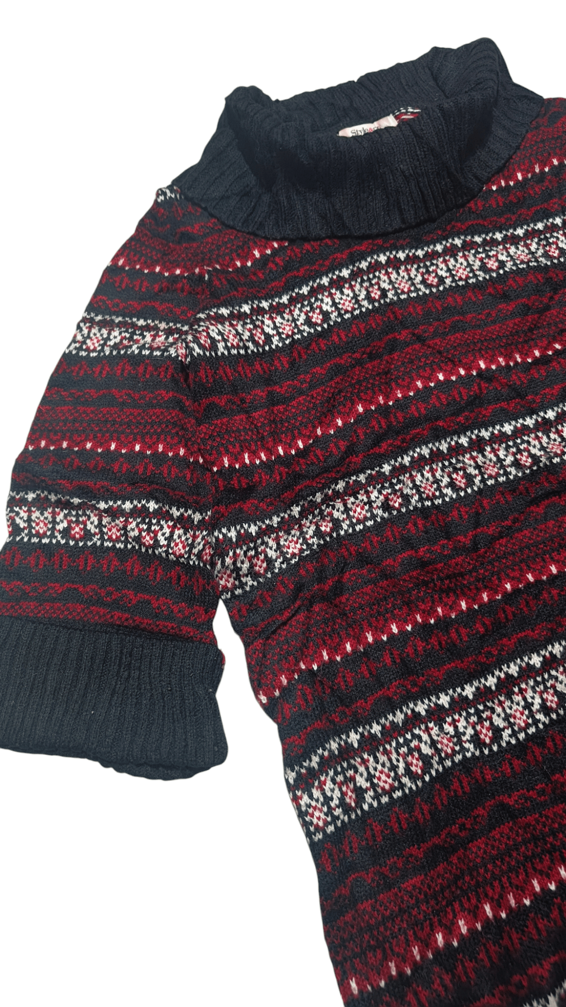Other Vintage 90s STYLE & CO Women's Ethnic Long Knit Sweater Size S / US 4 / IT 40 - 5 Thumbnail