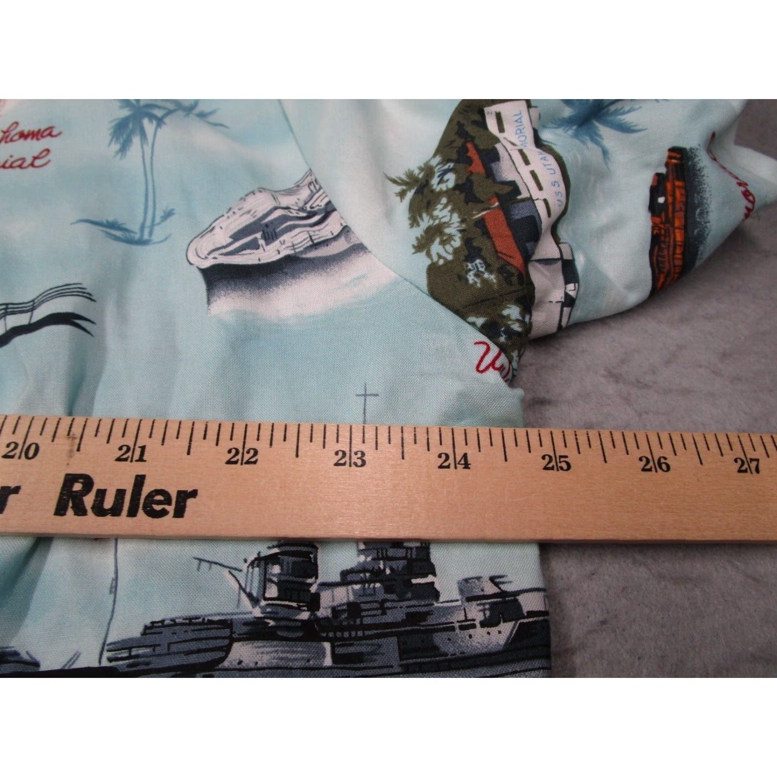 Vintage Kalaheo Shirt Large Blue Button Up AOP Pearl Harbor Made in Hawaiian Tiki Mens Regular Short Sleeve Cotton Size US L / EU 52-54 / 3 - 7 Thumbnail