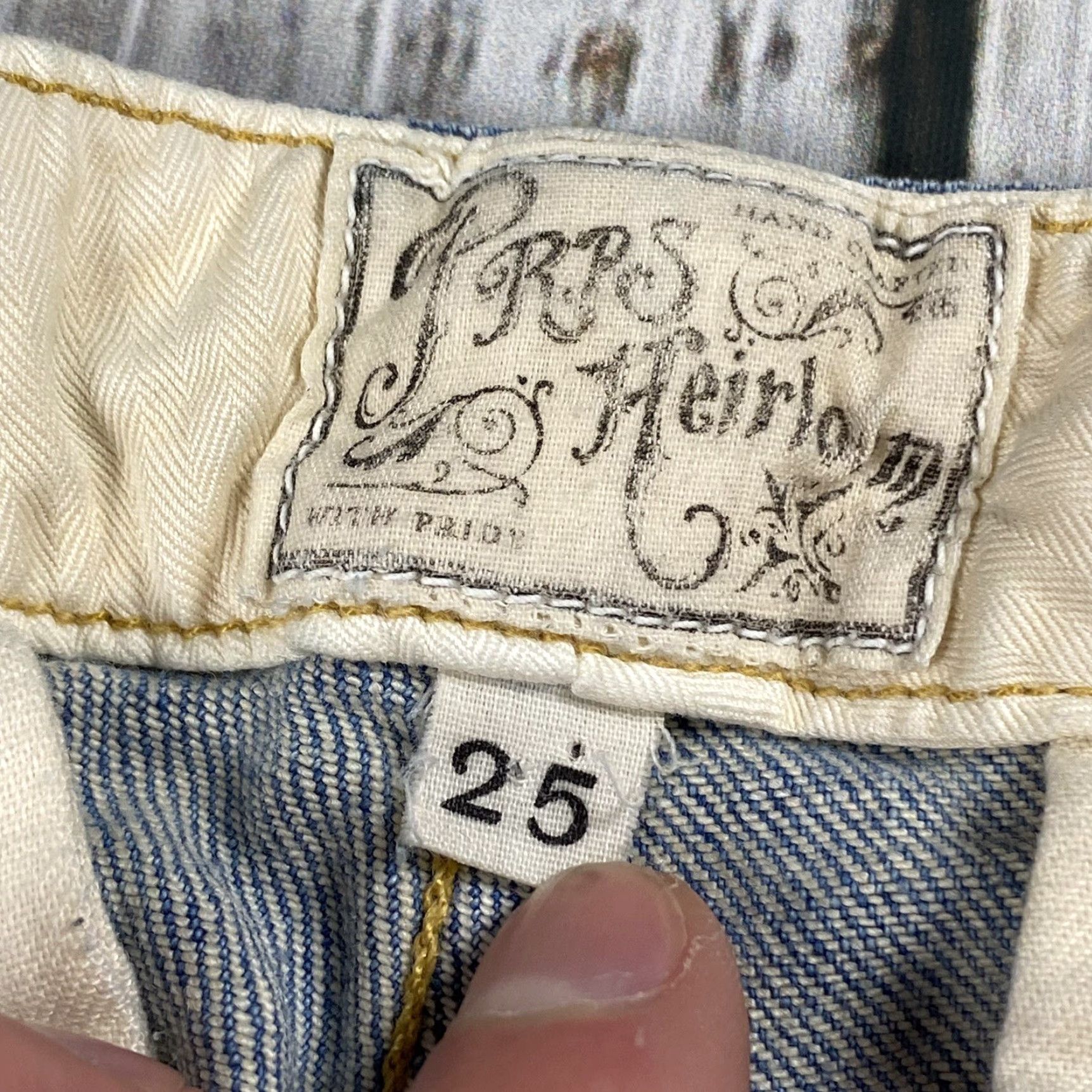 Prps VINTAGE PRPS Heirloom Denim Jeans Lace-Up Ankle Distressed Polo Riding Size 25 Blue Womens Size 42" / US 20 - 5 Thumbnail