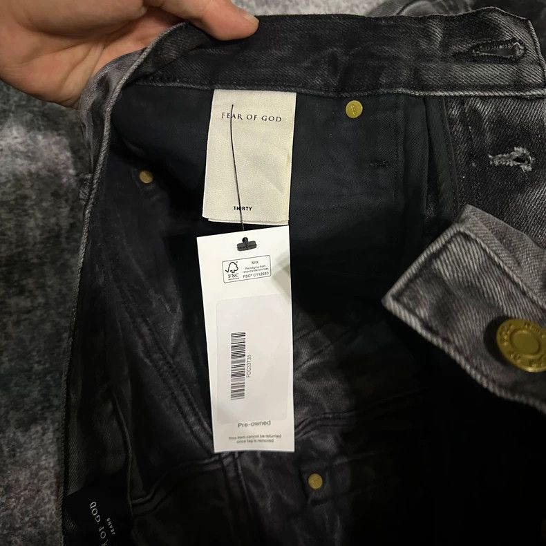 Fear of God Fear of God Co-branded Black Water Ripple Size US 30 / EU 46 - 9 Thumbnail