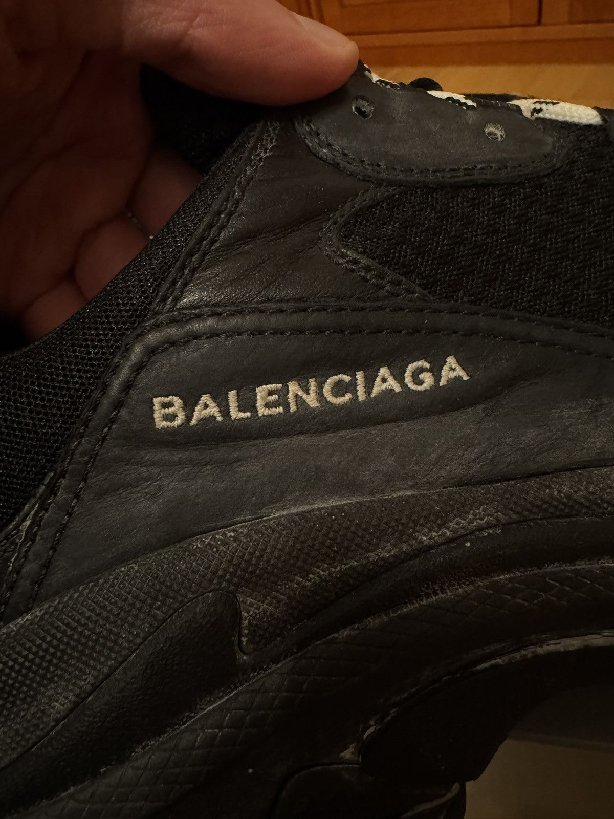 Balenciaga Balenciaga Triple S Triple Black Made In Italy Size US 11 / EU 44 - 12 Thumbnail