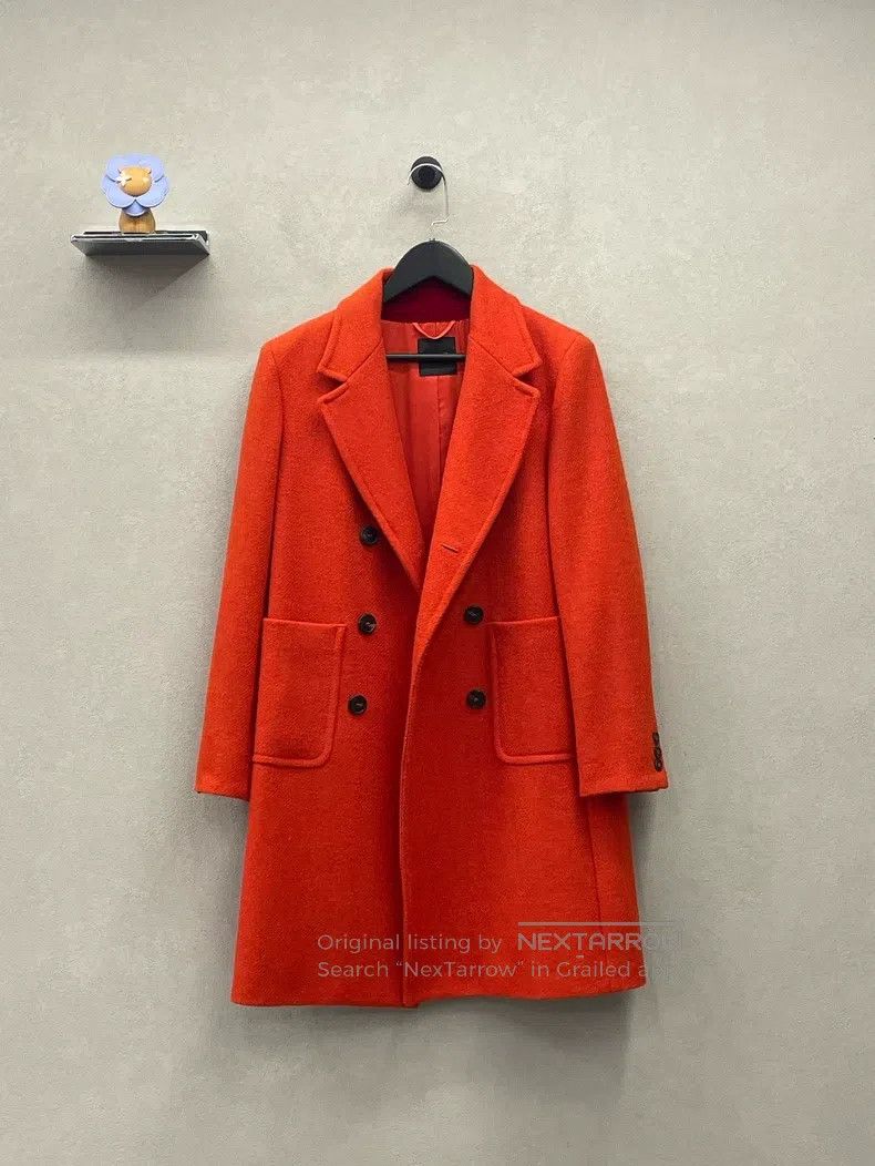 Max Mara Max Mara Orange Double-breasted Coat Size XXS / US 00 / IT 34 - 1 Thumbnail