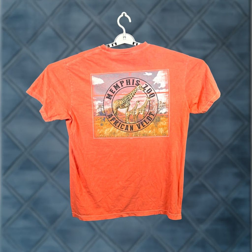 Comfort Colors Comfort Colors T-Shirt Men’s L Orange Memphis Zoo African Veldt Print Summer Size US L / EU 52-54 / 3 - 1 Thumbnail