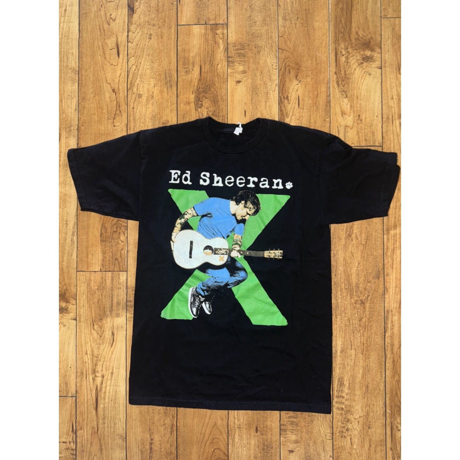 Vintage Ed Sheeran 2015 Tour T-Shirt Black Medium 18x27.5 Thinking Out Land Band Tee Size US M / EU 48-50 / 2 - 2 Thumbnail