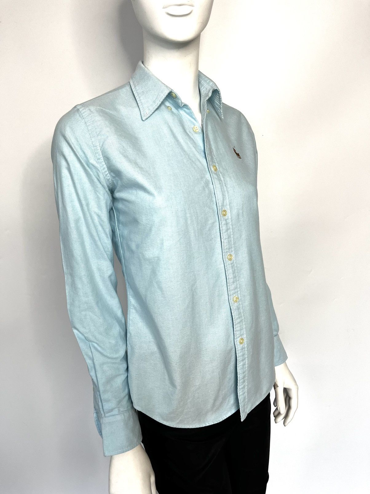 Ralph Lauren Ralph Lauren size XS blue classic women's shirt cotton slim Size XS / US 0-2 / IT 36-38 - 5 Thumbnail