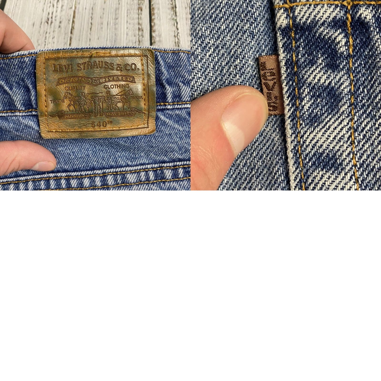 Levi's VINTAGE Levi's 540 Jeans 44x34 Relaxed Fit Blue Signature Made in USA 1990s Mens Size US 44 / EU 60 - 8 Thumbnail