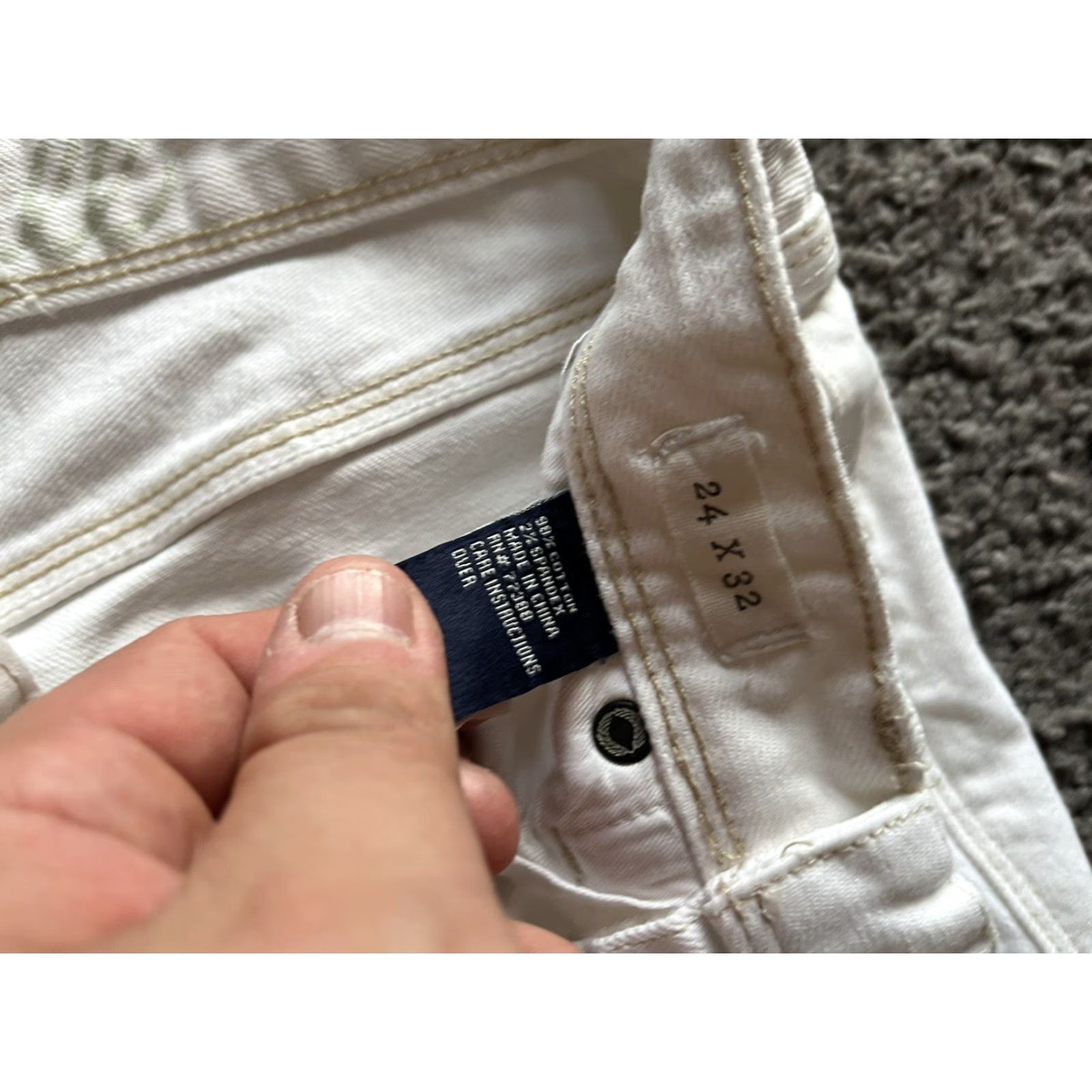 Madewell Madewell White Rail Straight Leg Denim Jeans Women Sz 24x32 Size 42" / US 20 - 6 Thumbnail