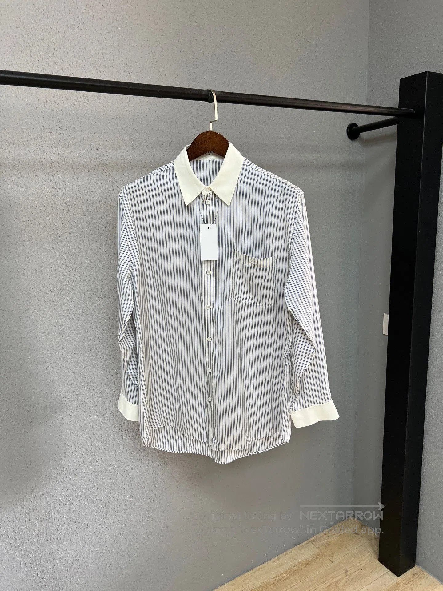 Celine Celine Arc de Triomphe Striped Shirt. Size XS / US 0-2 / IT 36-38 - 1 Thumbnail