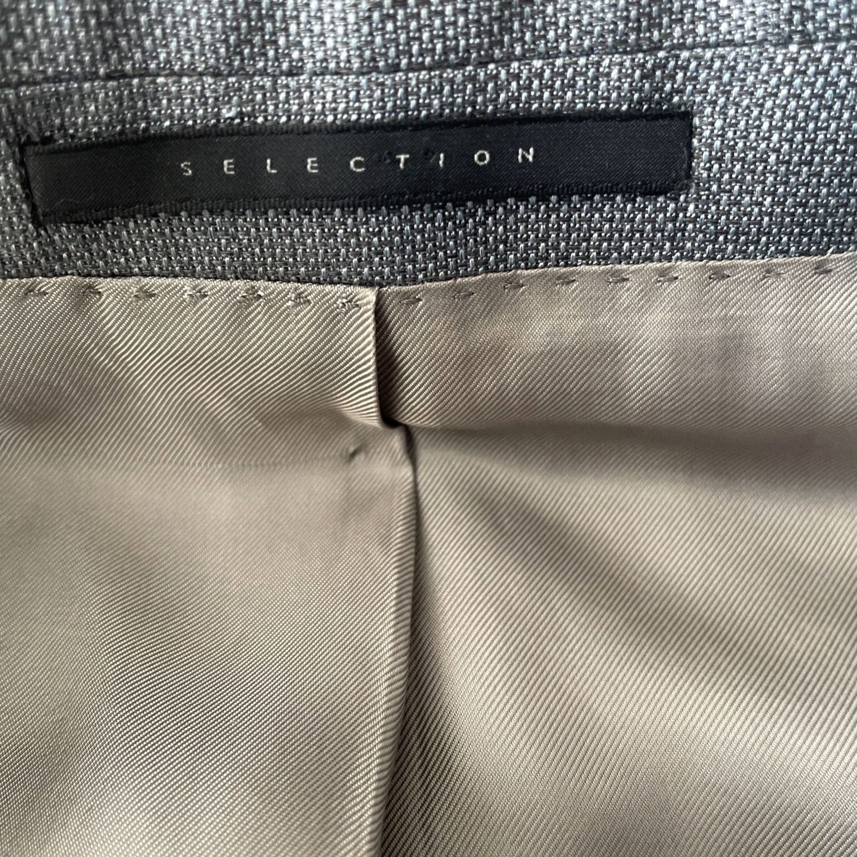 Hugo Boss HUGO BOSS Blazer Sport Coat Mens 44R Birdseye Two-Button Jacket Gray Silk/Cashmere/Linen Casual Formal Business Size 44R - 6 Thumbnail