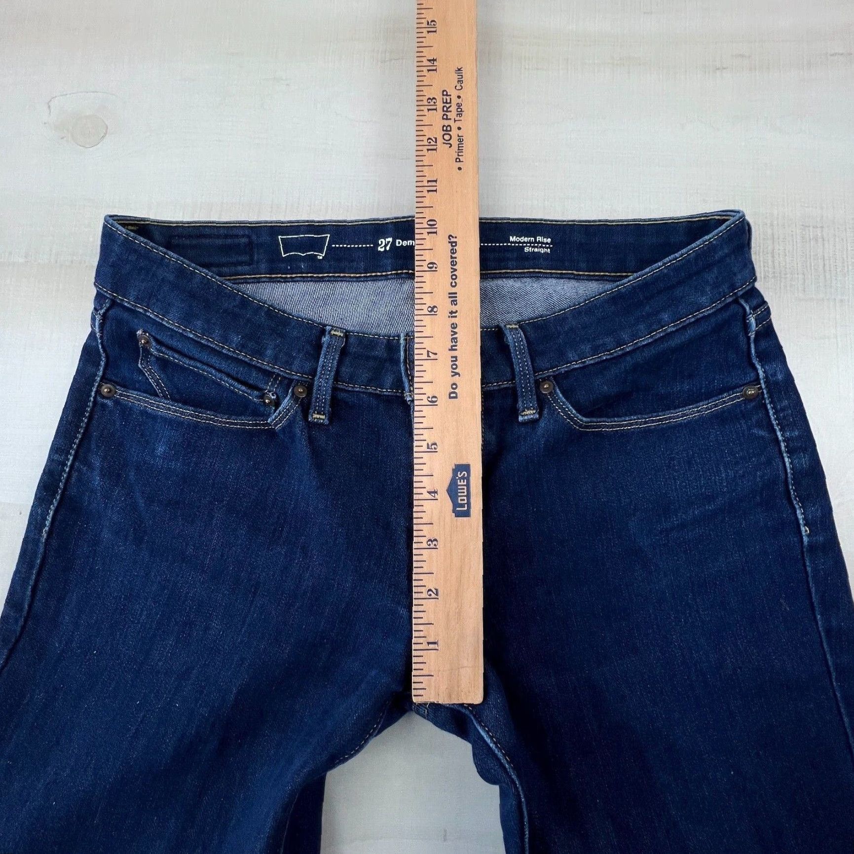 Levi's Levi's Womens Jeans 27 Demi Curve Modern Rise Straight Dark Wash Denim Casual Size 27" / US 4 / IT 40 - 6 Thumbnail