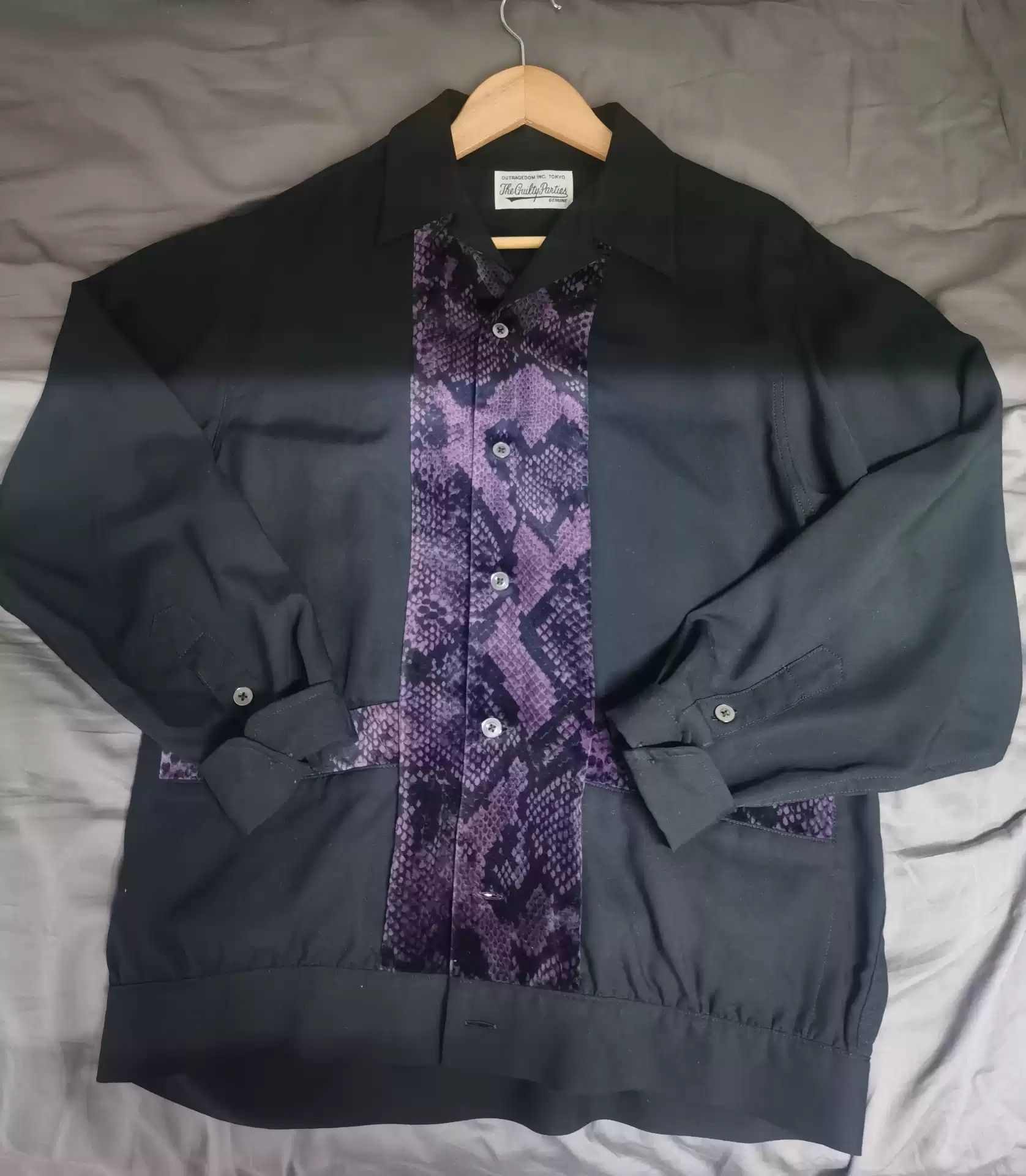 トップス WACKO MARIA TWO-TONE OPEN COLLAR SHIRTS Wacko Maria 50's Two Tone Open Collar Shirt Men's Fashion