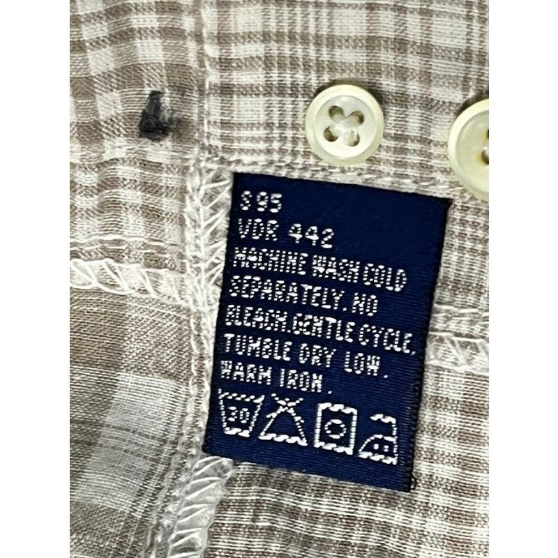 Nautica NWT VTG Y2K Nautica Shirt Mens Tan White Madras Button Down Size US L / EU 52-54 / 3 - 4 Thumbnail