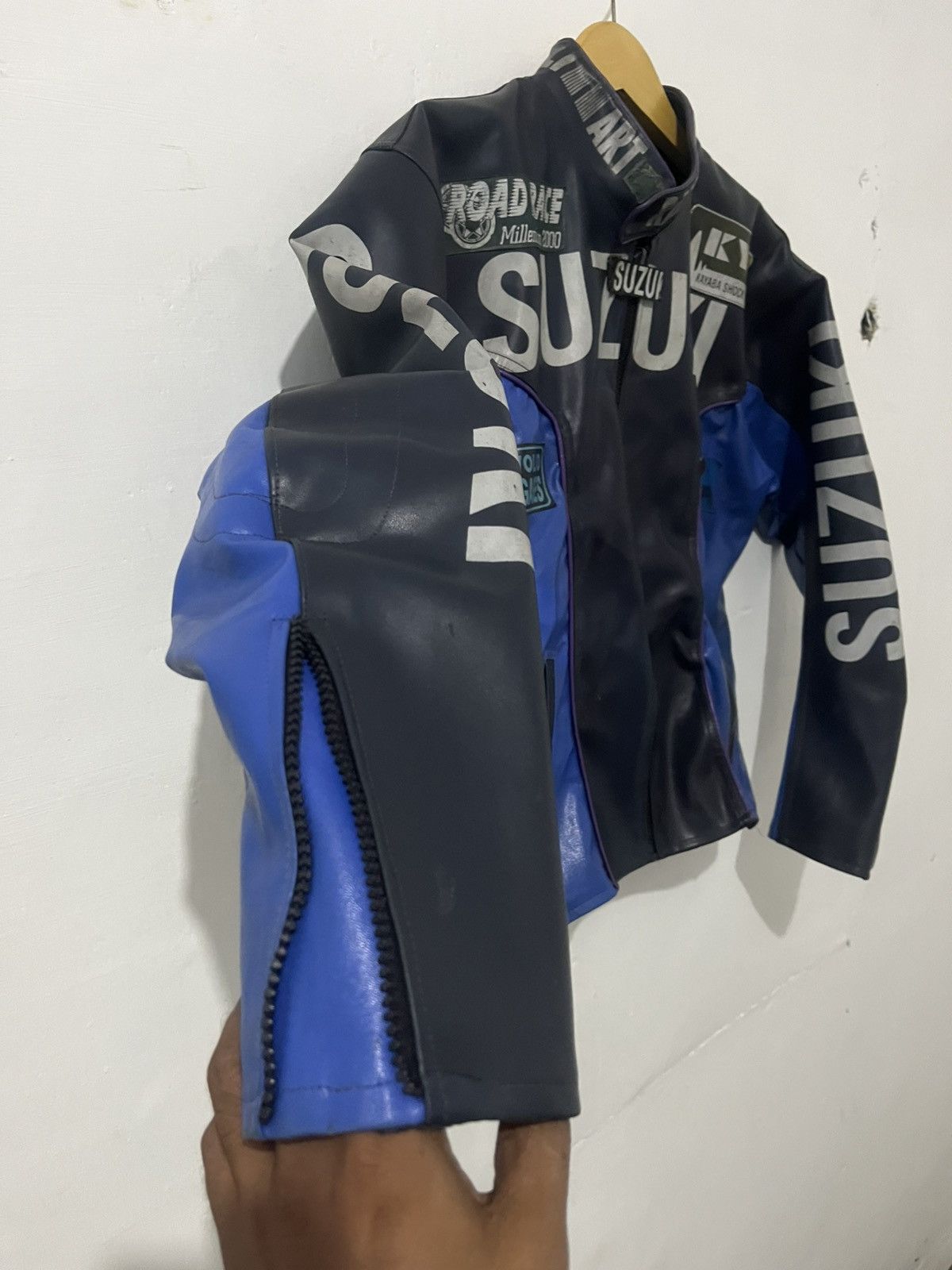 Vintage Fin Fin 2000s Racing Motorcycles Vintage Leather Jacket Size US S / EU 44-46 / 1 - 8 Thumbnail