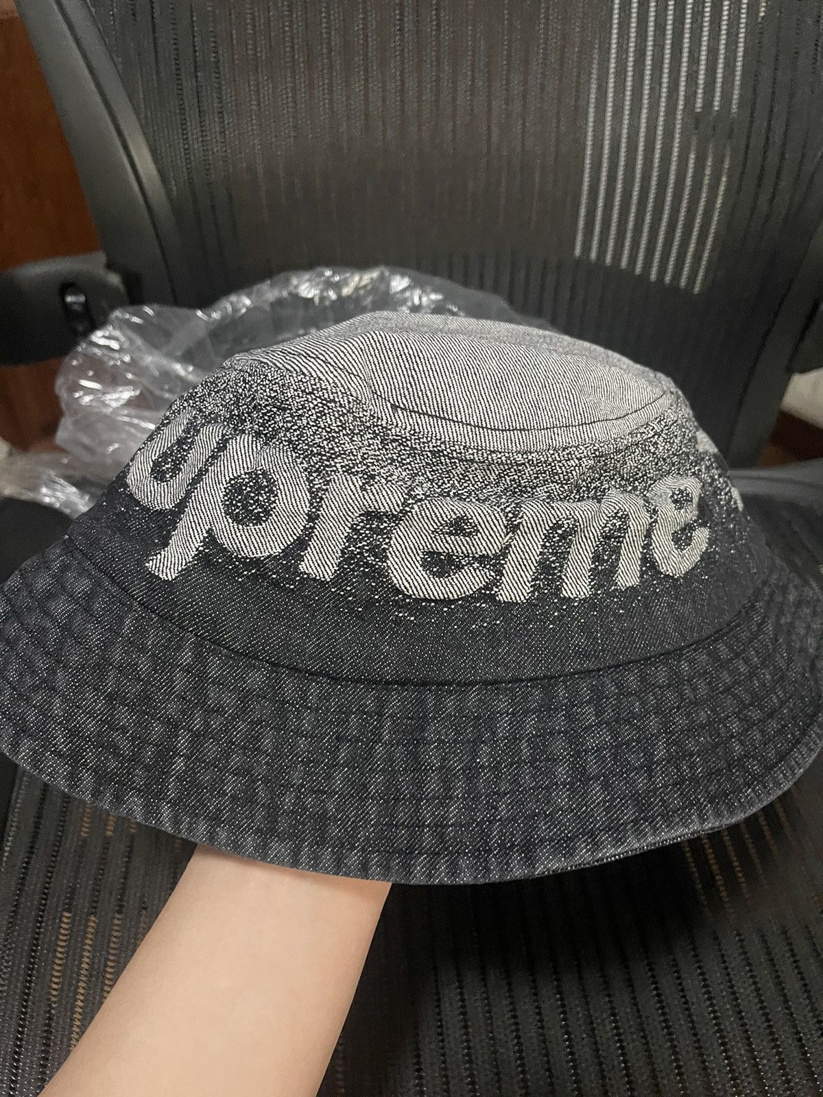 Supreme Hat Monogram Denim 2024 Crusher