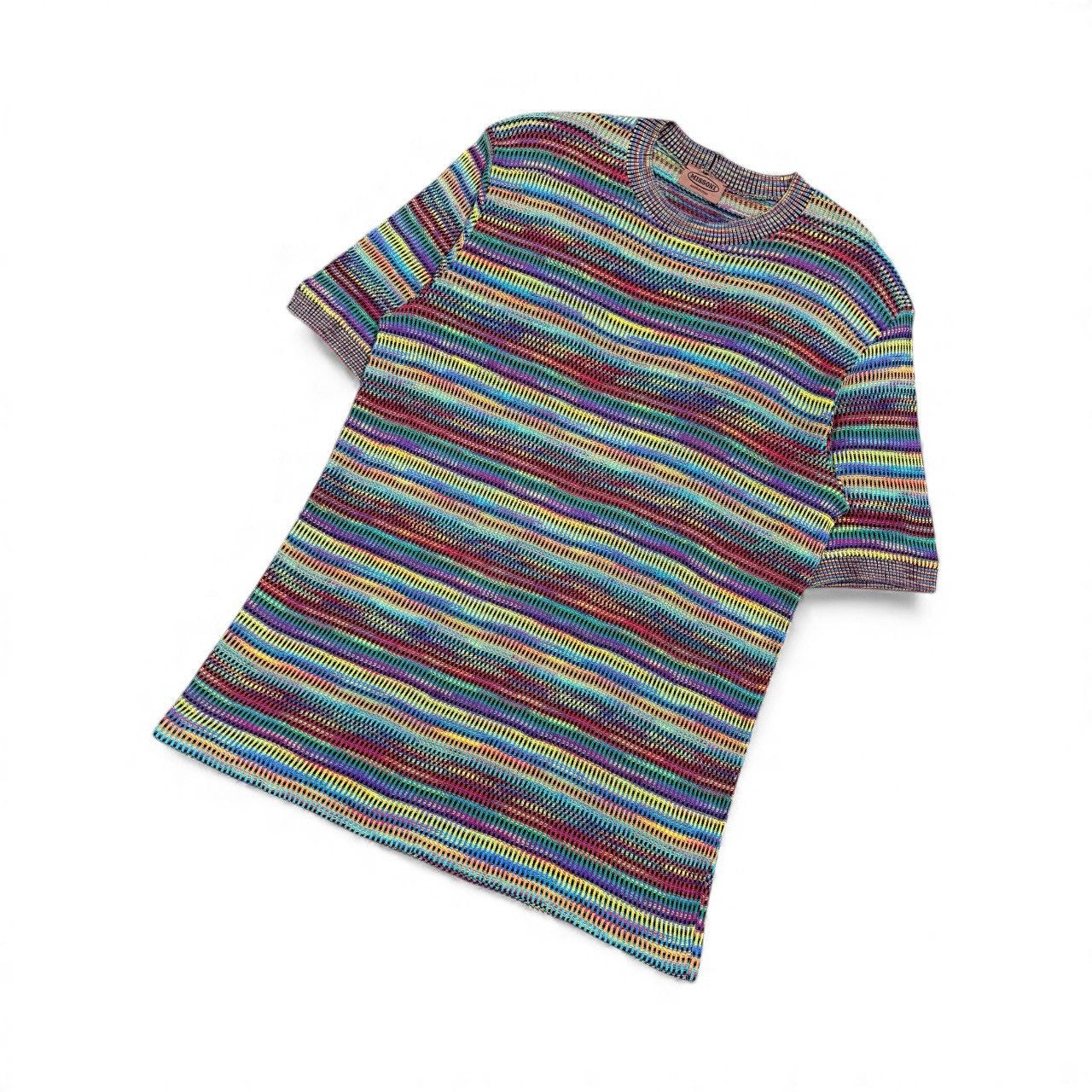 Missoni Vtg🔥Missoni Static Multicolor Knitted Tee Made In Italy Size US M / EU 48-50 / 2 - 9 Thumbnail