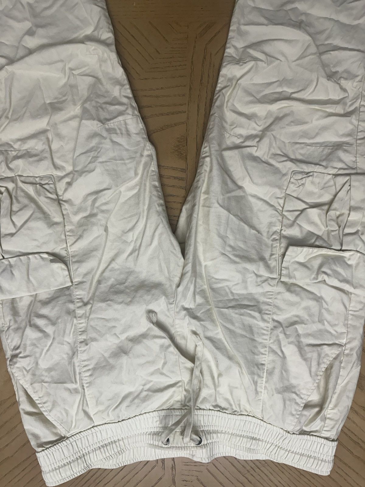 John Elliott Back Sateen cargo pants cream white