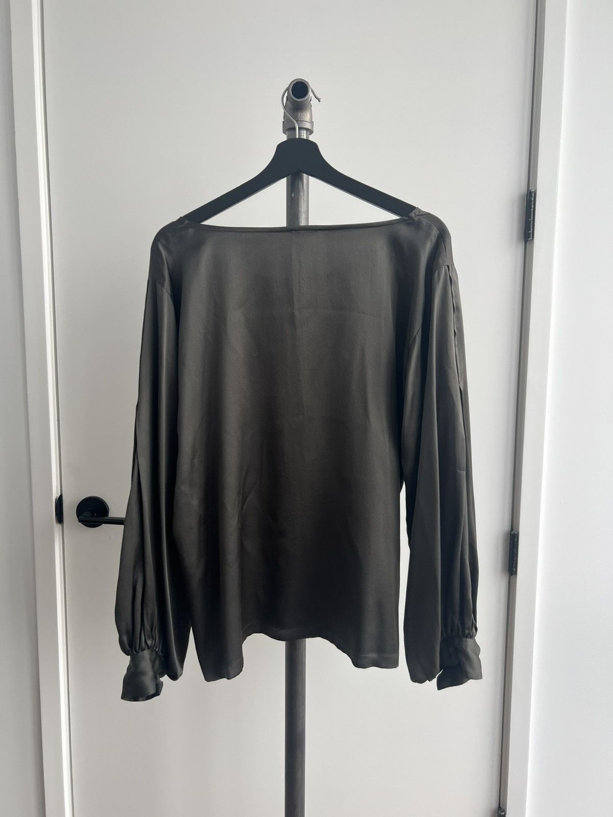 Dries Van Noten '00s Boat-Neck Silk Blouse Size M / US 6-8 / IT 42-44 - 6 Thumbnail