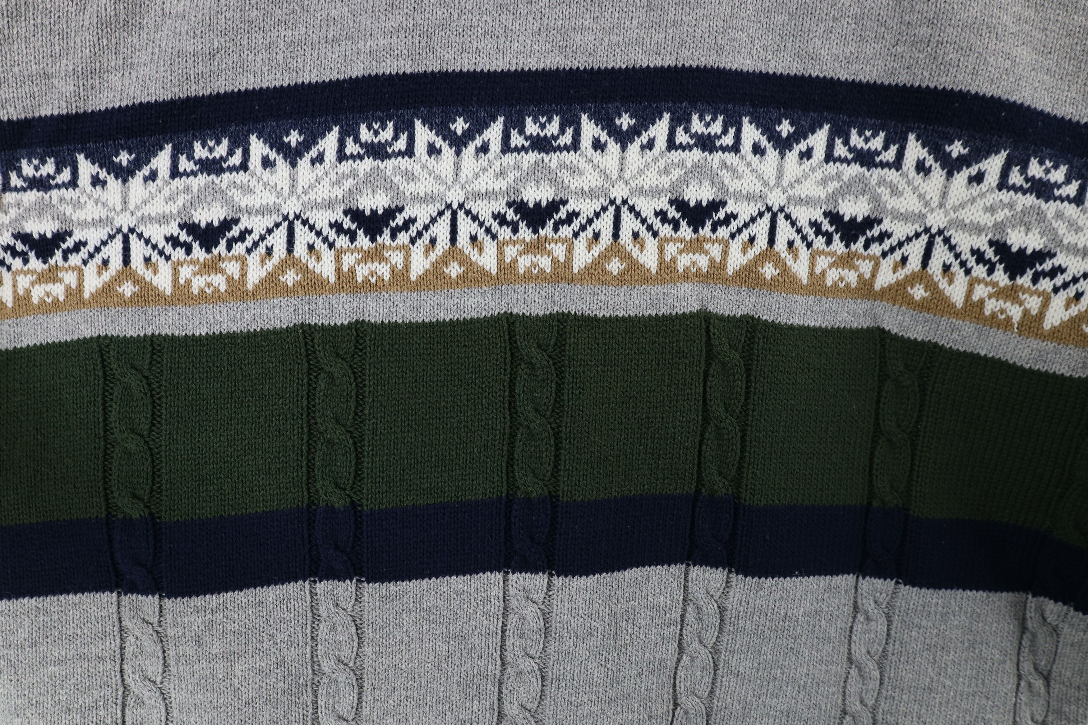 Ralph Lauren × Vintage Vintage 90s Chaps Ralph Lauren Snowflake Cable Sweater USA Size US L / EU 52-54 / 3 - 5 Thumbnail