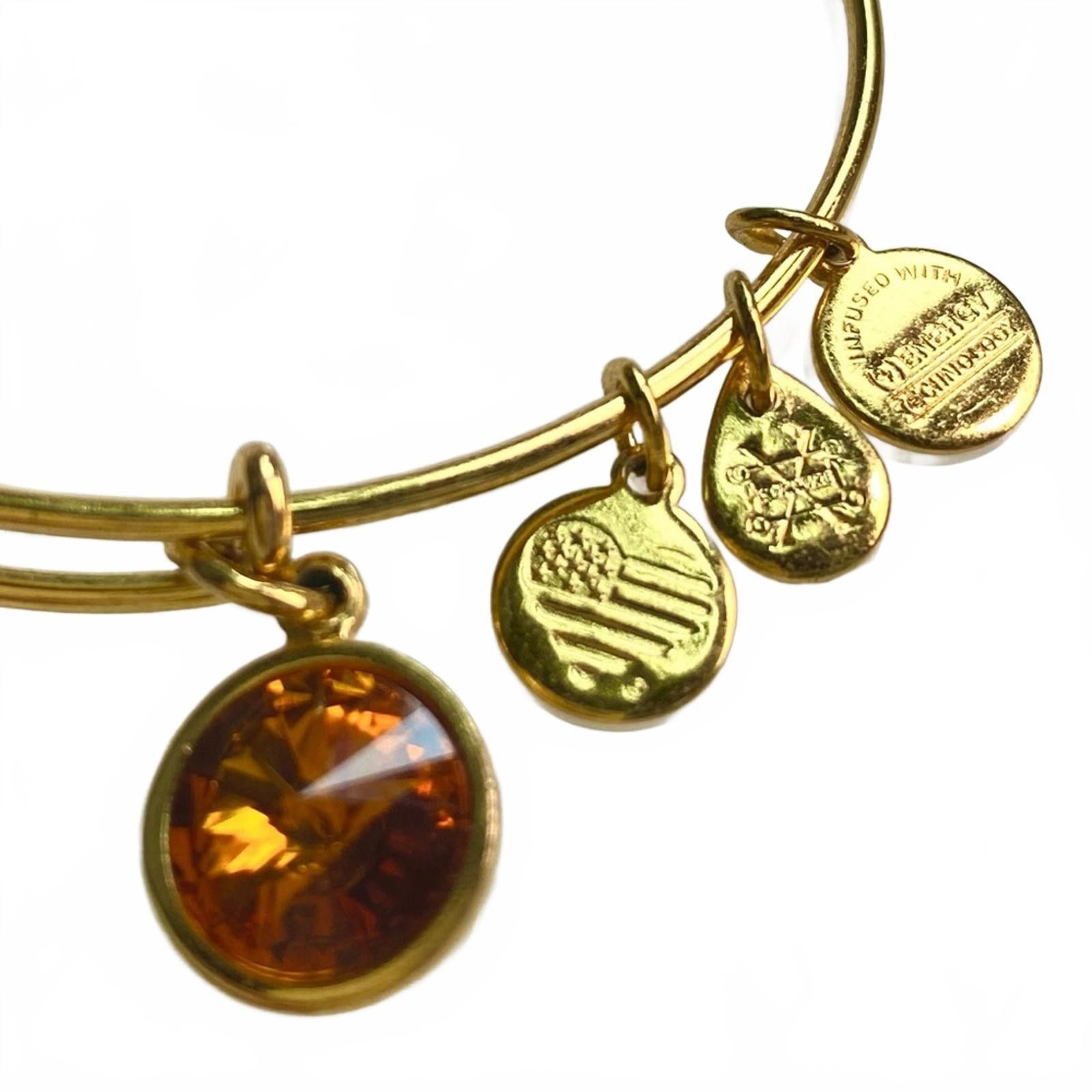 Other Alex and Ani Charm Bracelet November Topaz Birth Stone Size ONE SIZE - 4 Thumbnail