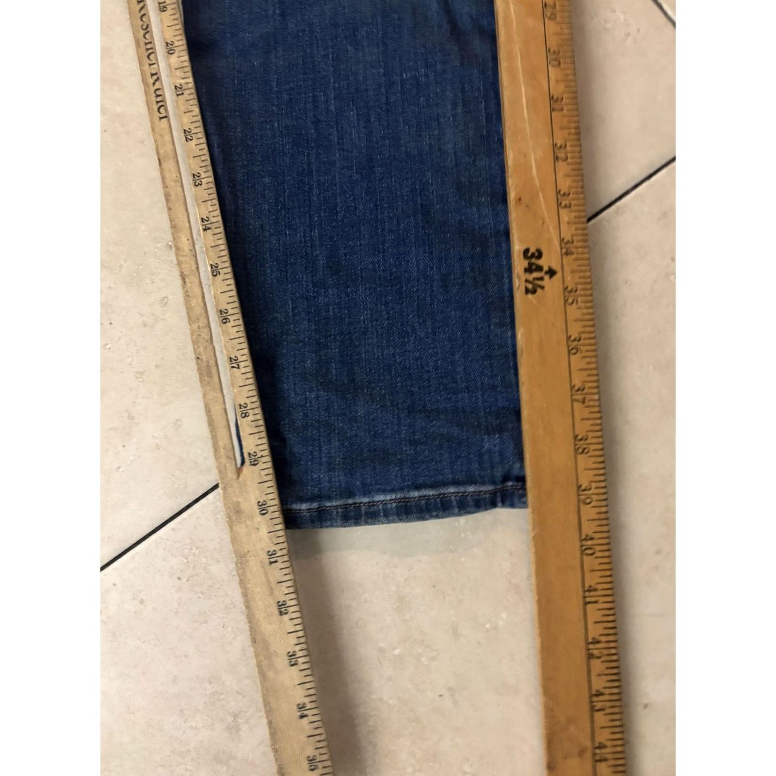 Mavi Mavi Jeans Mens 34x30 Blue Medium Wash Slim Straight 5 Pocket Denim Distressed Size US 34 / EU 50 - 7 Thumbnail