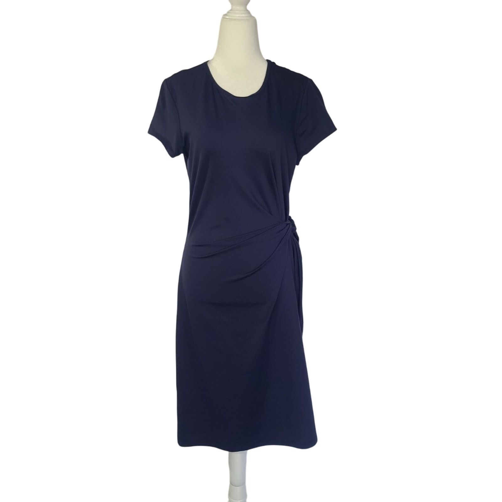 J.McLaughlin J.McLaughlin Navy Elora Bangle Side Tie Wrap Dress Medium Size M / US 6-8 / IT 42-44 - 2 Thumbnail