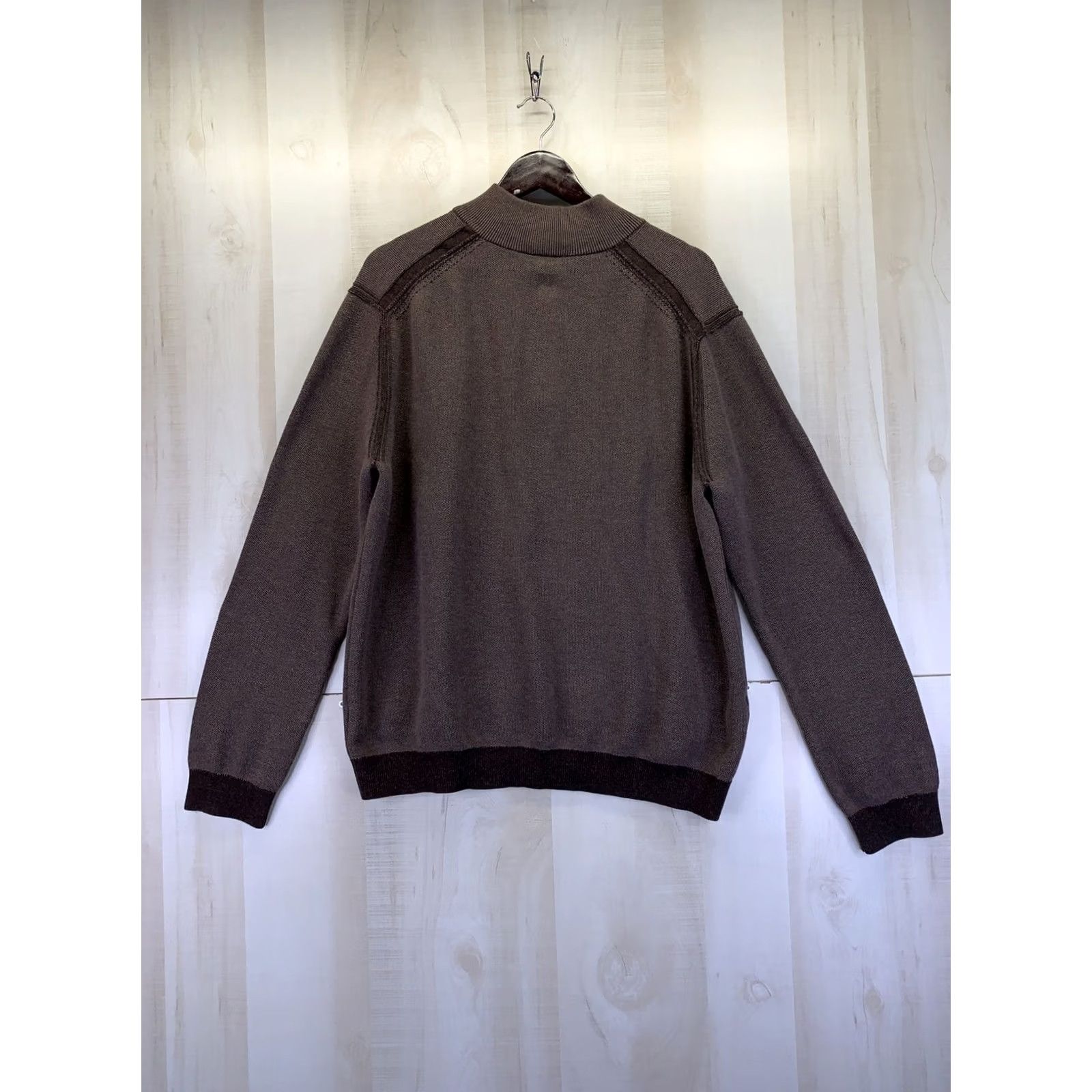 Tommy Bahama VINTAGE? No — Tommy Bahama Reversible Pima Cotton Brown 1/4 Zip Mens Sweater 2XL Size US XXL / EU 58 / 5 - 5 Thumbnail