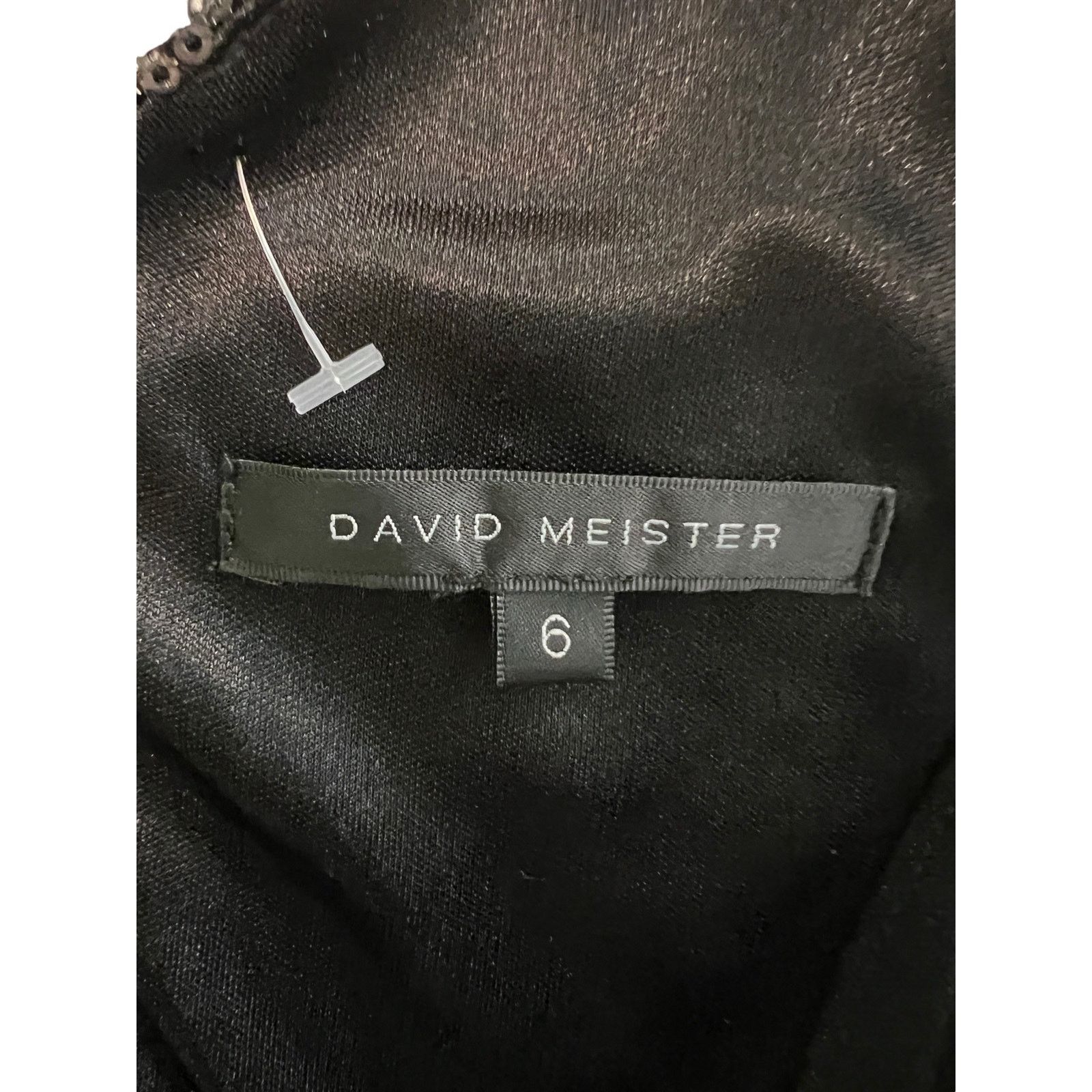 Meister Vtg David Meister Blk Sequins Dress Sleeveless Low V-Neck 6 Size M / US 6-8 / IT 42-44 - 10 Thumbnail