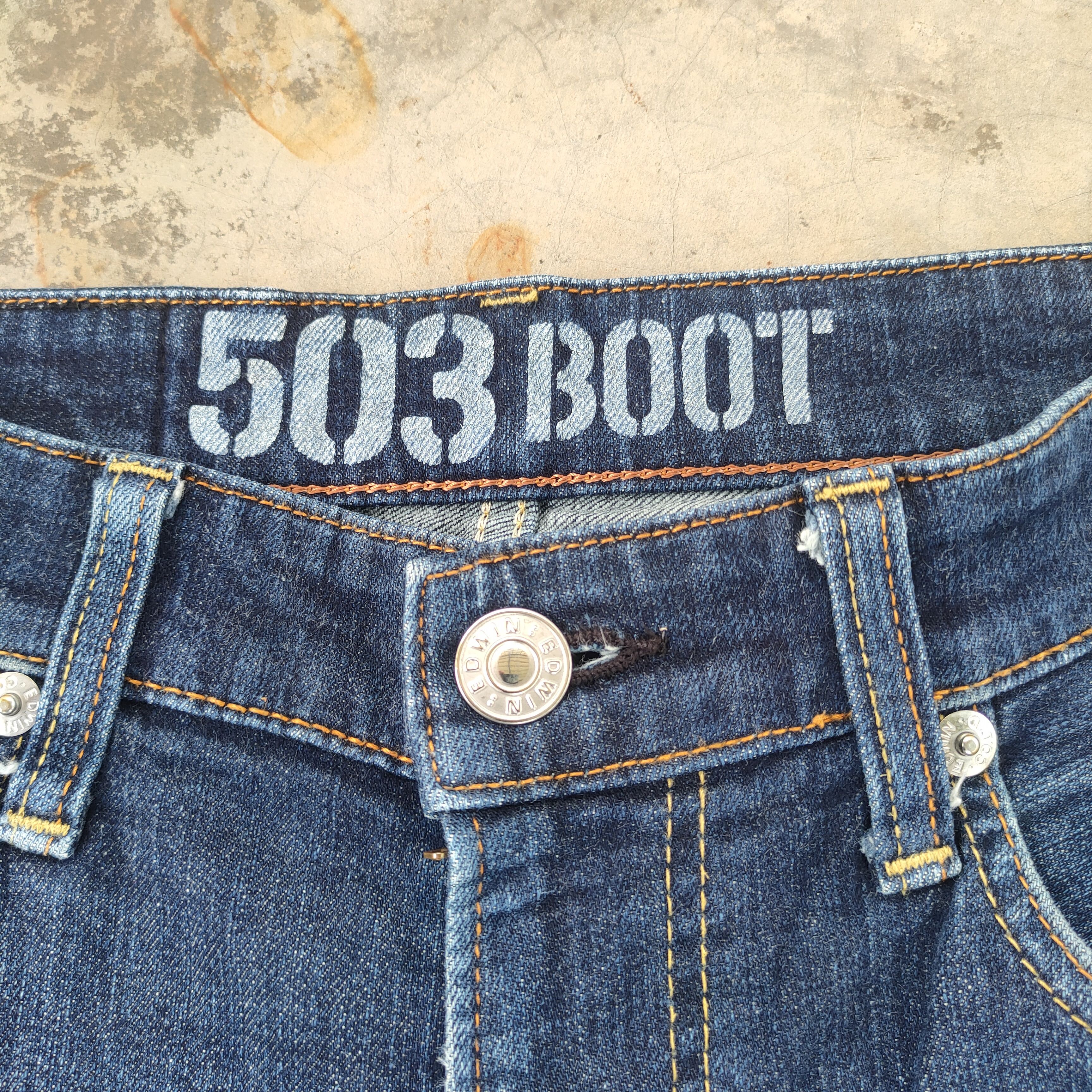 Edwin W32 VINTAGE EDWIN BOOT CUT FADED DISTRESSED JEAN PANTS Size US 32 / EU 48 - 4 Thumbnail