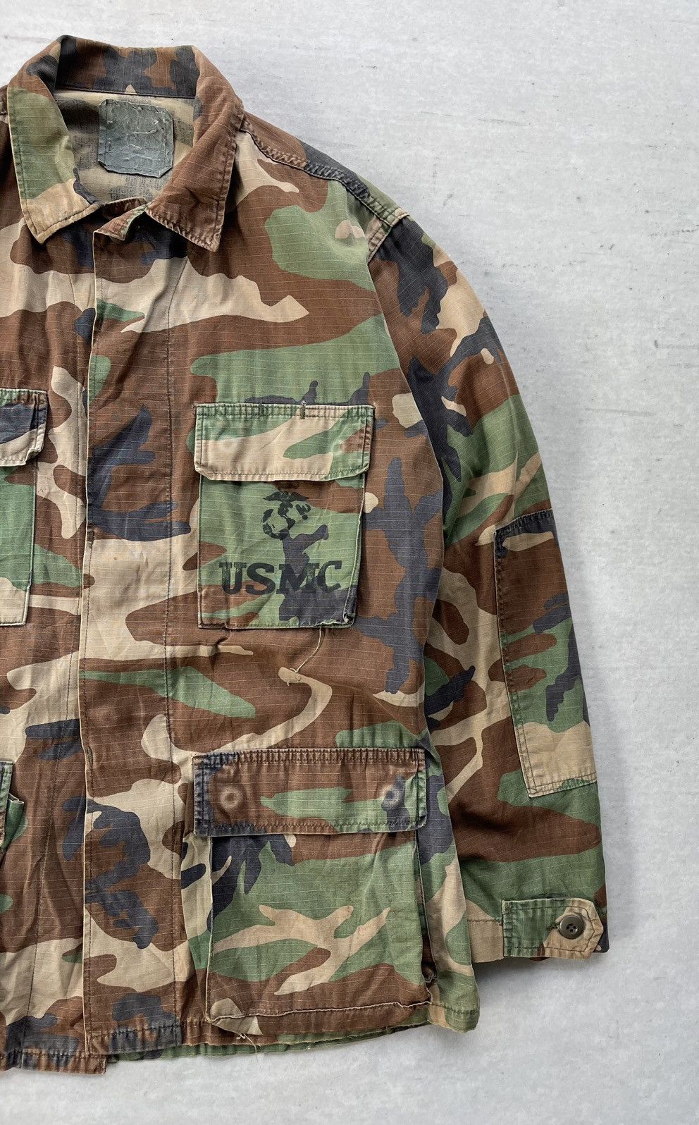 Vintage 🔥VINTAGE USMC CAMOUFLAGE PATTERN COMBAT WOODLAND JACKET Size US M / EU 48-50 / 2 - 3 Thumbnail