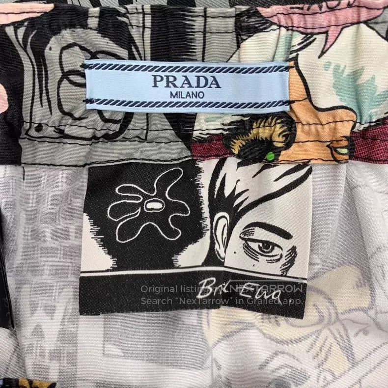 Prada Prada Multi-color cartoon cartoon image full-print cotton Size 25" / US 0 / IT 36 - 5 Thumbnail