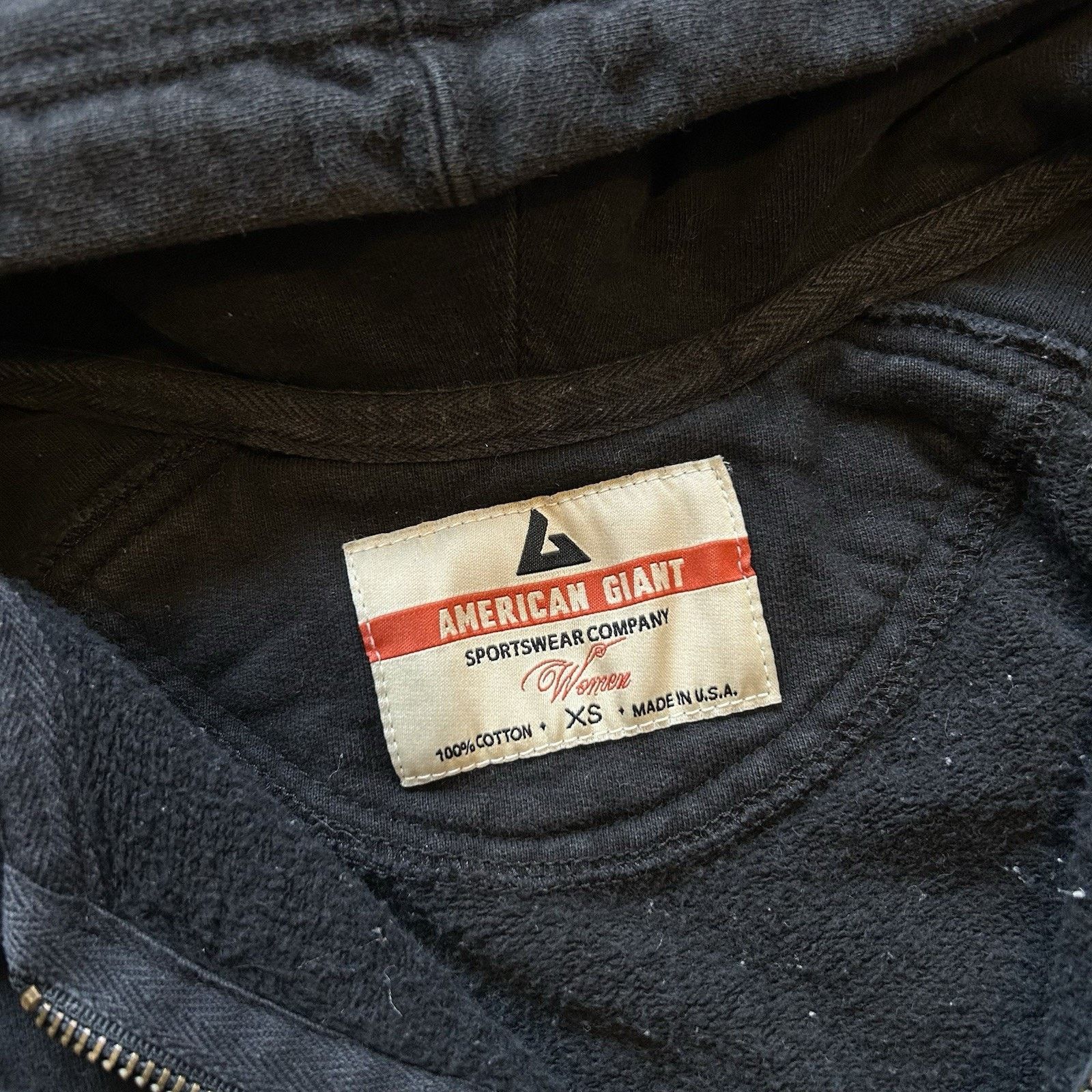 American Giant Heavyweight Black Elbow Patch Full Zip Hoodie XS Size XS / US 0-2 / IT 36-38 - 3 Thumbnail