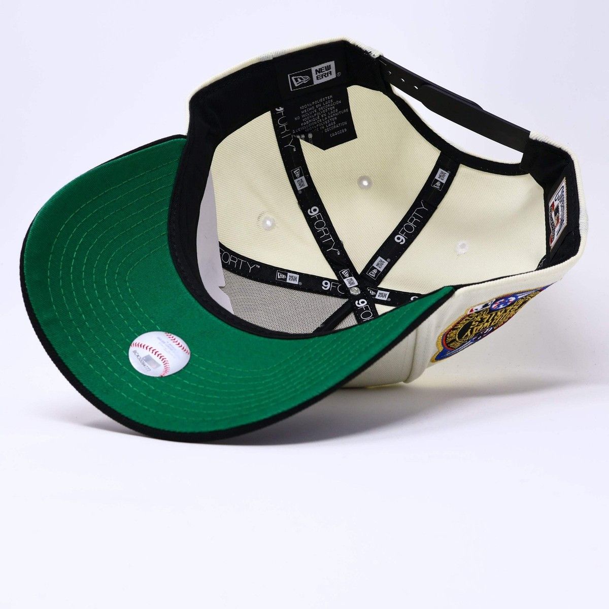 New Era New Era New York Yankees 9FORTY Cap White Black MLB Hat Size ONE SIZE - 3 Thumbnail